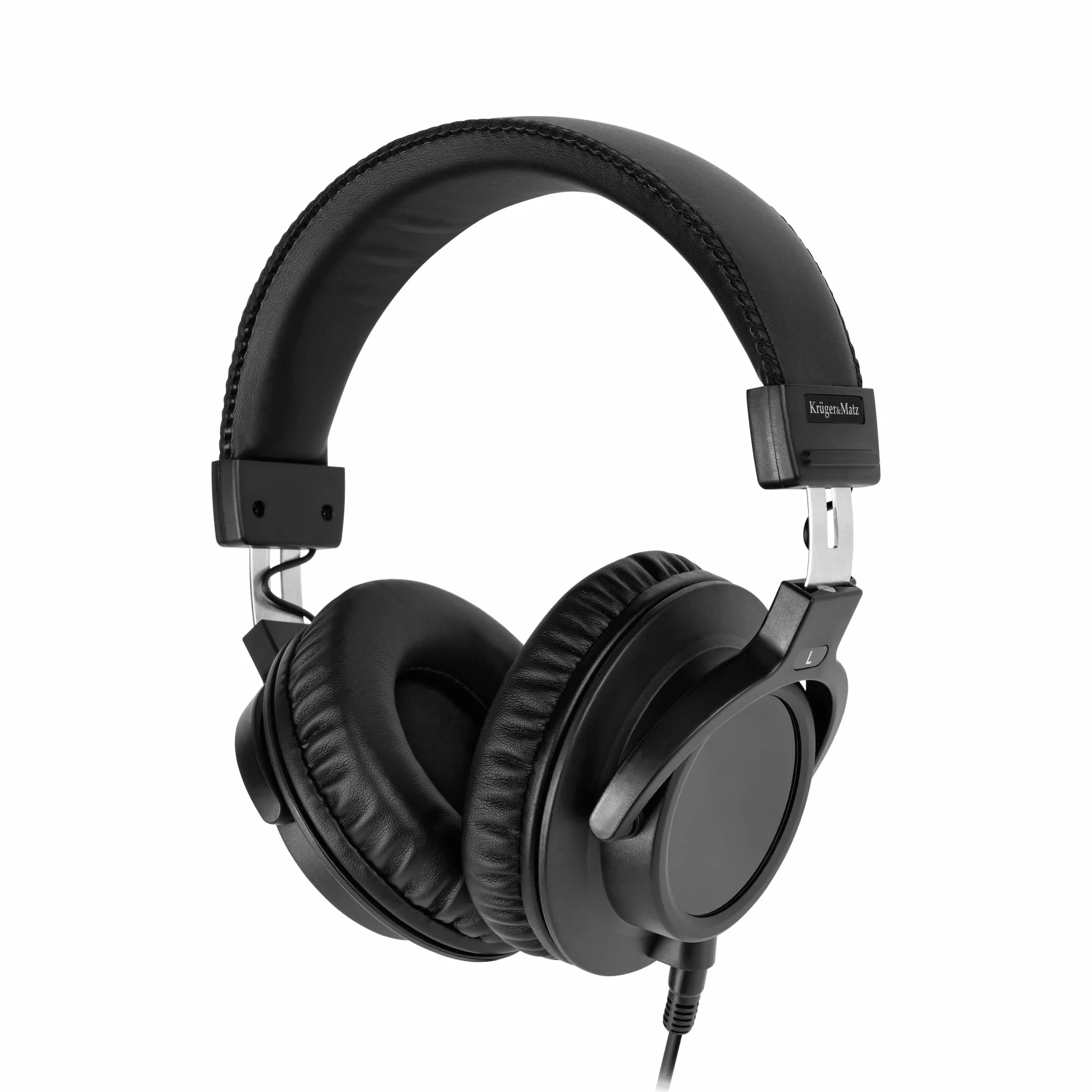 Kruger&Matz Słuchawki Nauszne Studyjne Model DJ Szeroki Zakres Regulacji Izolacja Otoczenia Jack 3,5 mm Jack 6,3 mm KM0886