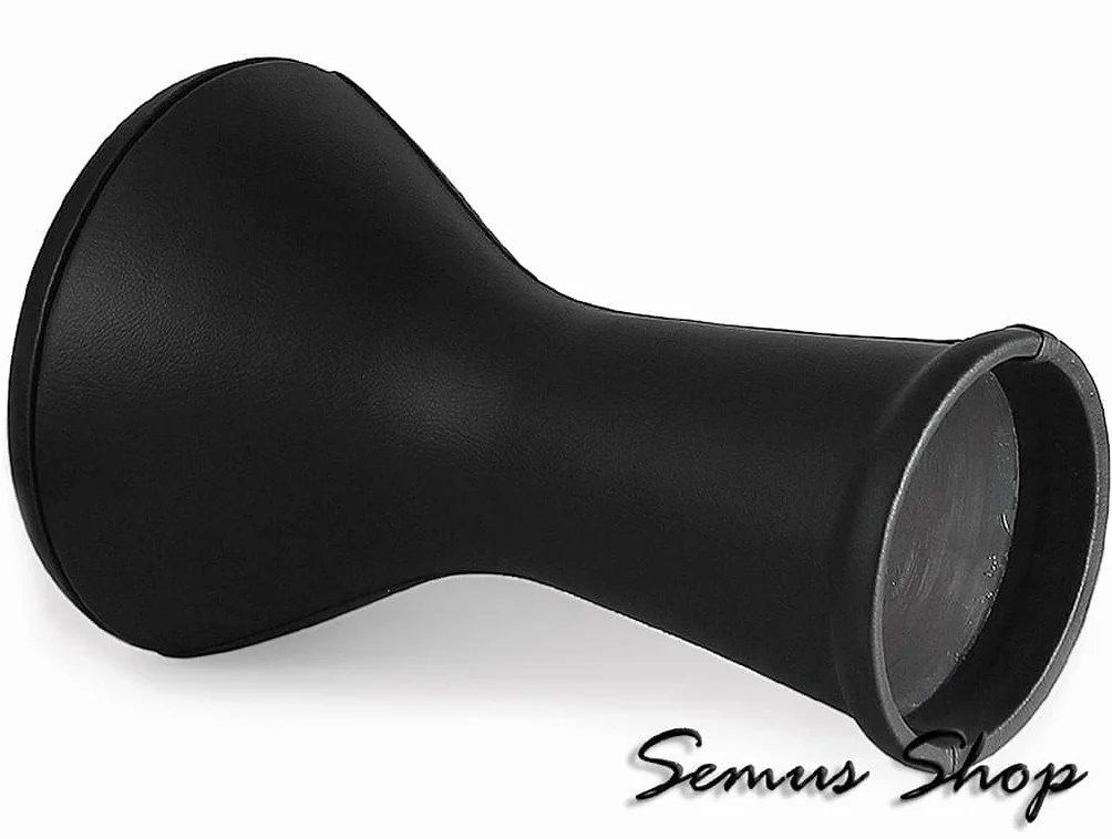 VD Vatan 3002 Ägyptische Darbuka, mit Beschichtung aus Kunstleder, groß, Durchmesser 22 cm, schwarz, 44,5 cm.