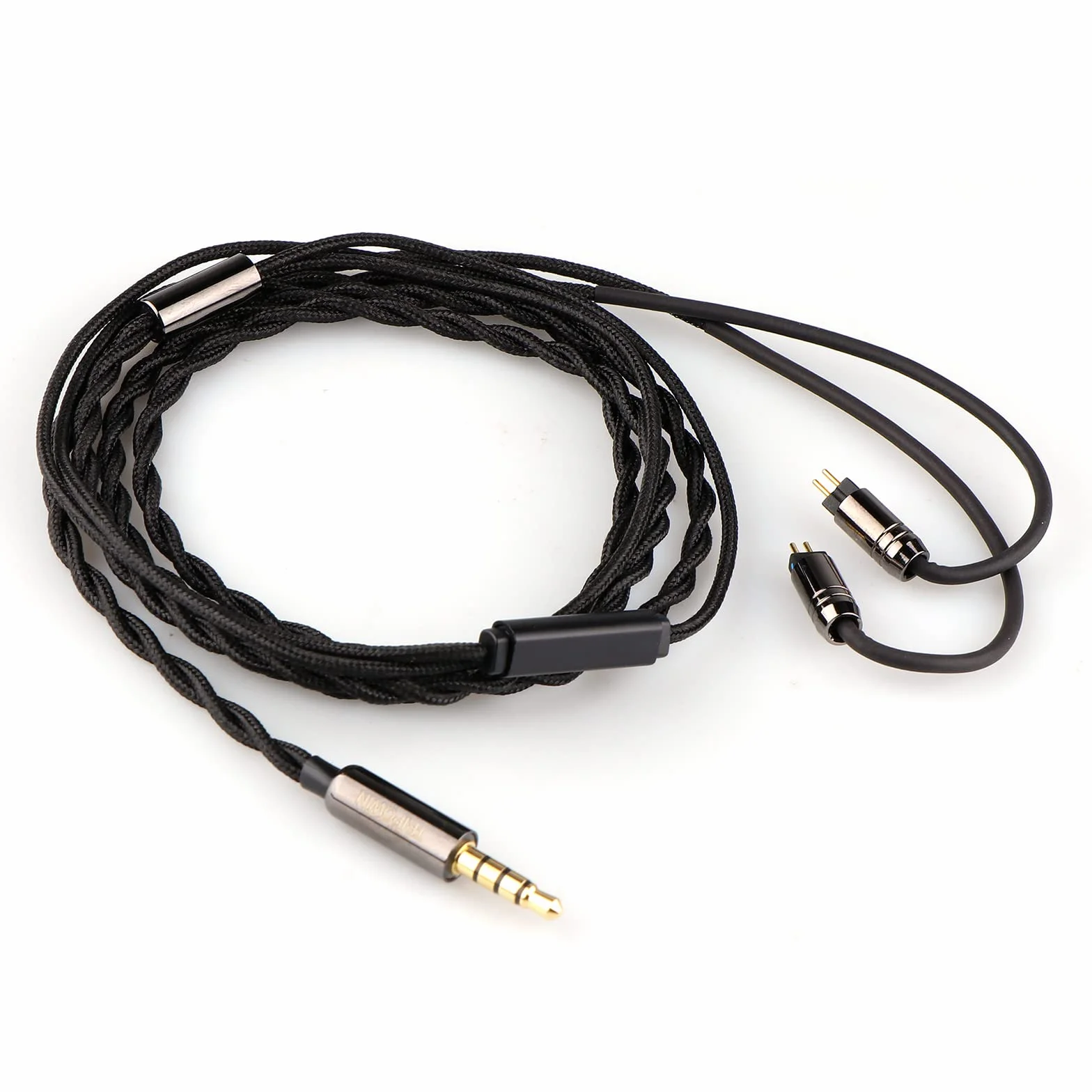 Linsoul Tripowin Zombur 4N kabel beztlenowy OFFC HiFi IEM z mikrofonem, warstwa zewnętrzna z przędzy bawełnianej, kabel zamienny