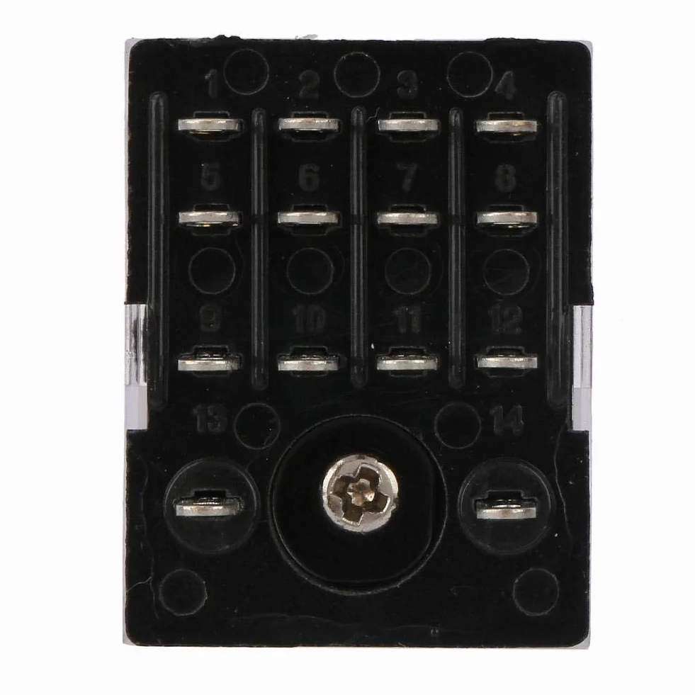 Keenso Przekaźnik pośredni 14 Pin 5A 6VDC / 12VDC / 110VDC Mini Power przekaźnik pośredni przekaźnik elektromagnetyczny BEMM4C do urządzeń automatyzujących, szafek sterowniczych (12VDC)
