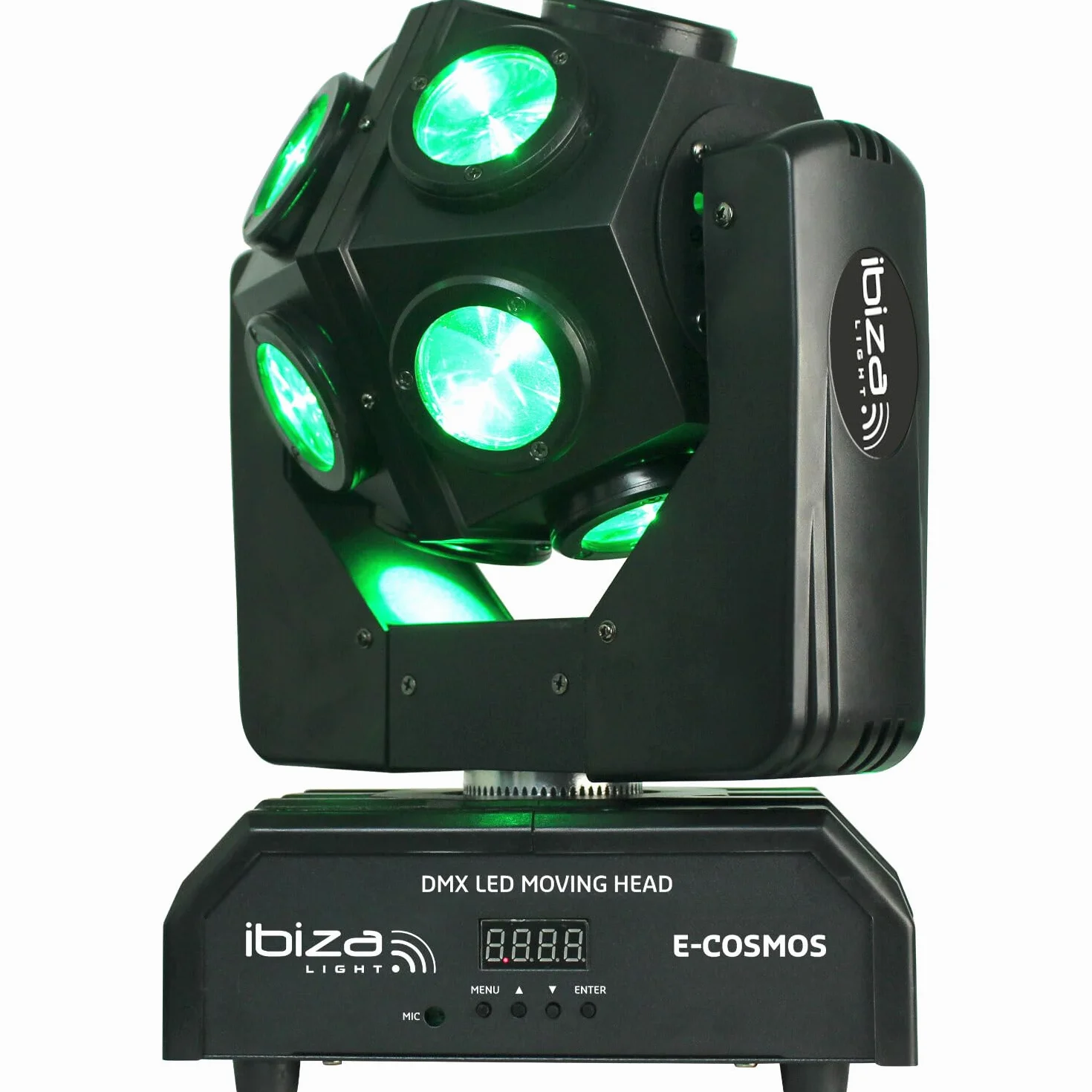 Ibiza - Zestaw 2 Lyres Beam Infinies DMX Ibiza Light E-COSMOS 4 w 1 12 x 10 W - 2 wsporniki na nogi, urodzinowy przyjęcie, przyjąć Pro, ślub