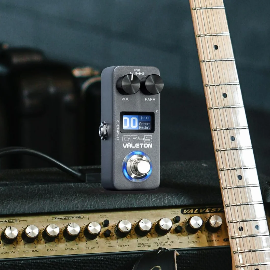 Valeton Kompaktowy procesor wielofunkcyjny GP-5 – SnapTone i ładowarka IR, ponad 100 efektów, Bluetooth, interfejs audio USB