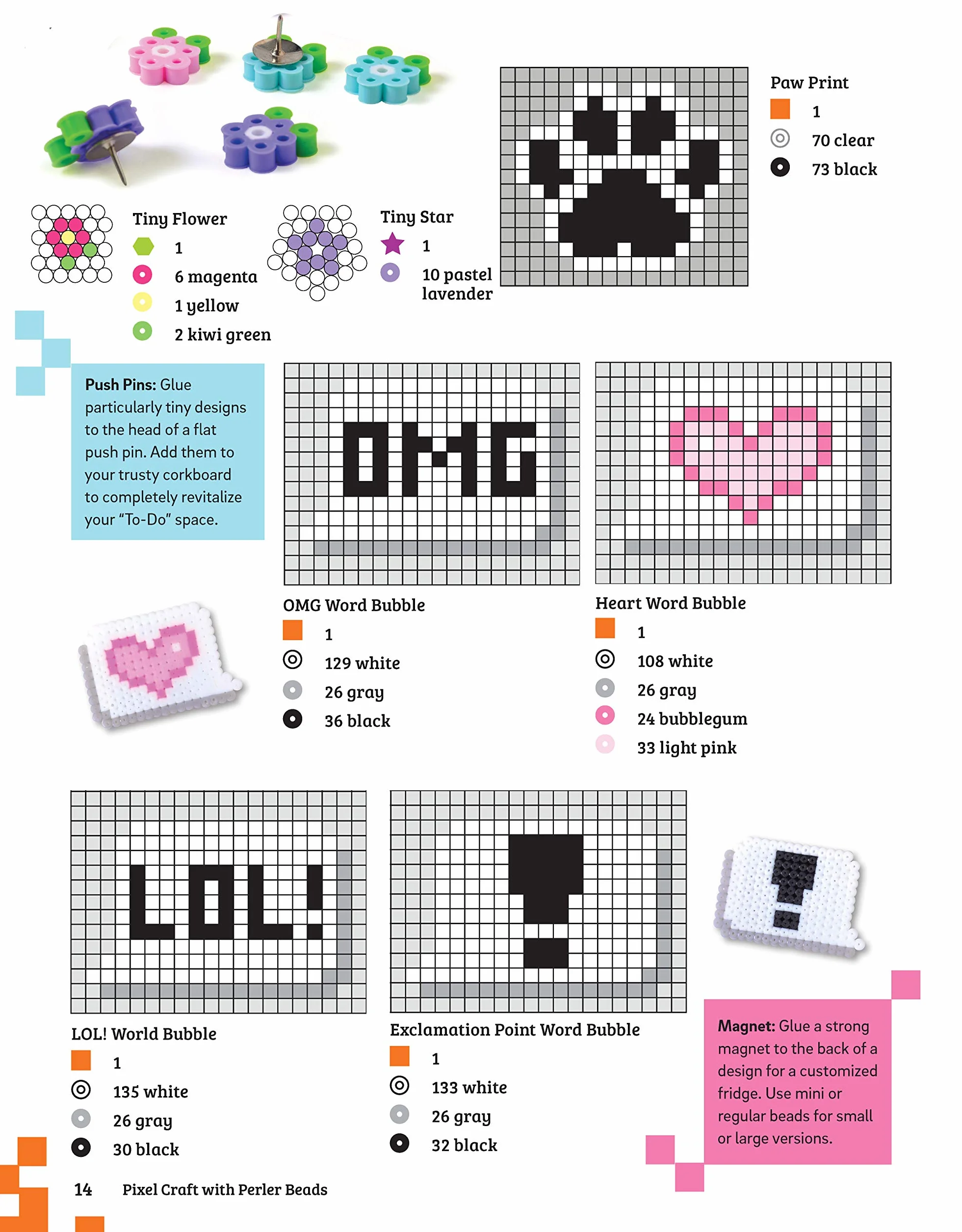 Pixel Craft with Perler Beads: More Than 50 Super Cool Patterns: Patterns for Hama, Perler, Pyssla, Nabbi, and Melty Beads