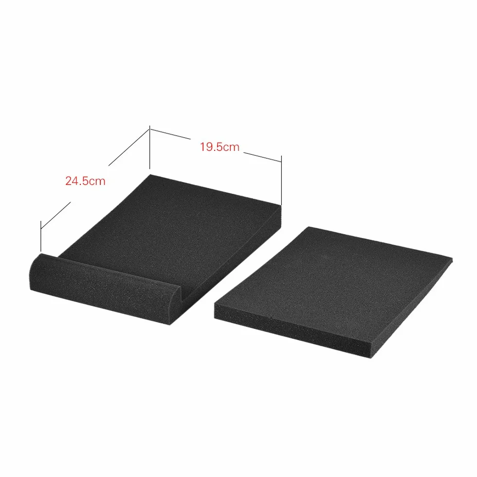 Btuty 2-pak izolacyjnych podkładek z pianki akustycznej do głośnika monitora studyjnego maks. 9,6'' * 7,7'' Powierzchnia użytkowa