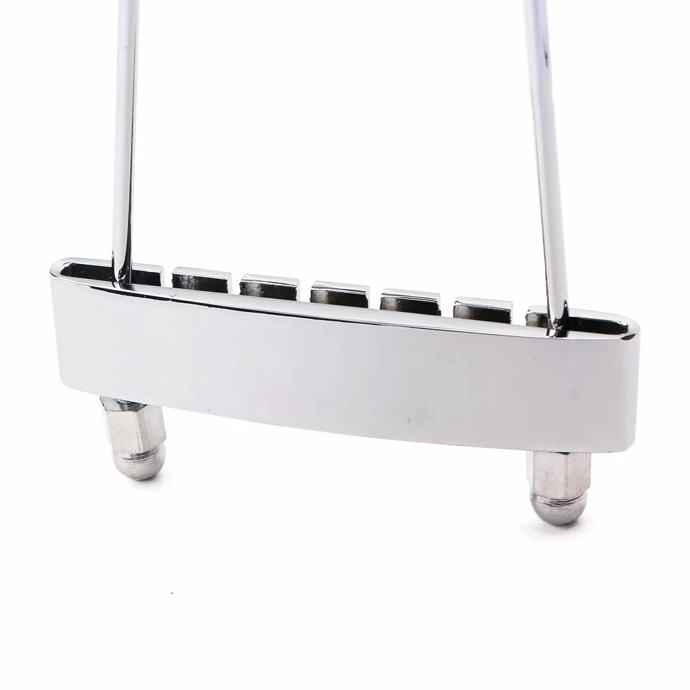 Alnicov 6-strunowy mostek trapezowy do gitary z fornirem do gitary jazzowej Archtop - chromowany
