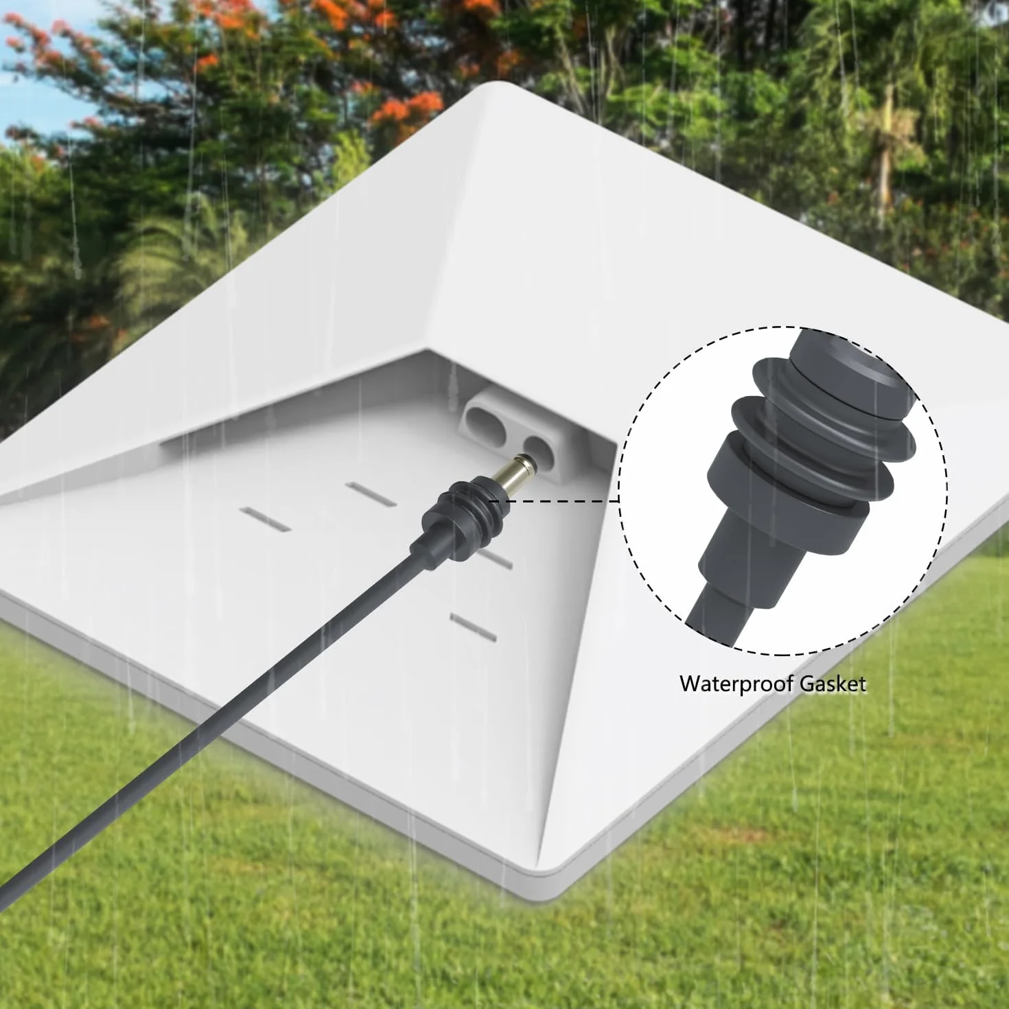 Starlink Mini kabel zasilający DC na DC, 16AWG, zamienny, wodoodporny, zewnętrzny kabel do ładowania do anteny satelitarnej Starlink mini, 5 m