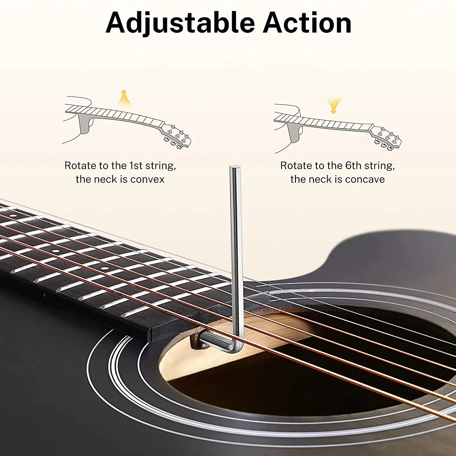 Donner Gitara akustyczna 4/4 dla początkujących, zestaw startowy, 102 cm, wycięcie z torbą na pickup, tuner, pasek kapodowy, mini jumbo, dla dorosłych, podróży, nastolatków, praworęcznych, czarna
