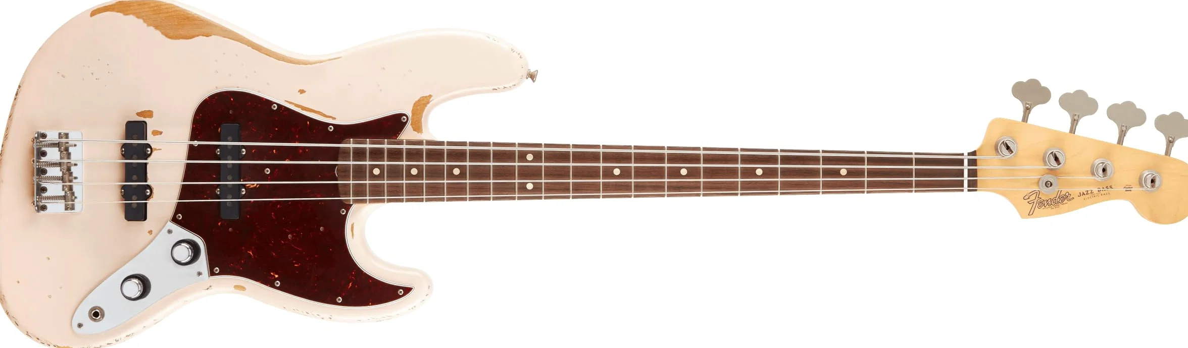 Fender Flea Jazz Bass Roadworn Shell Pink - Gitara basowa 4 strunowa