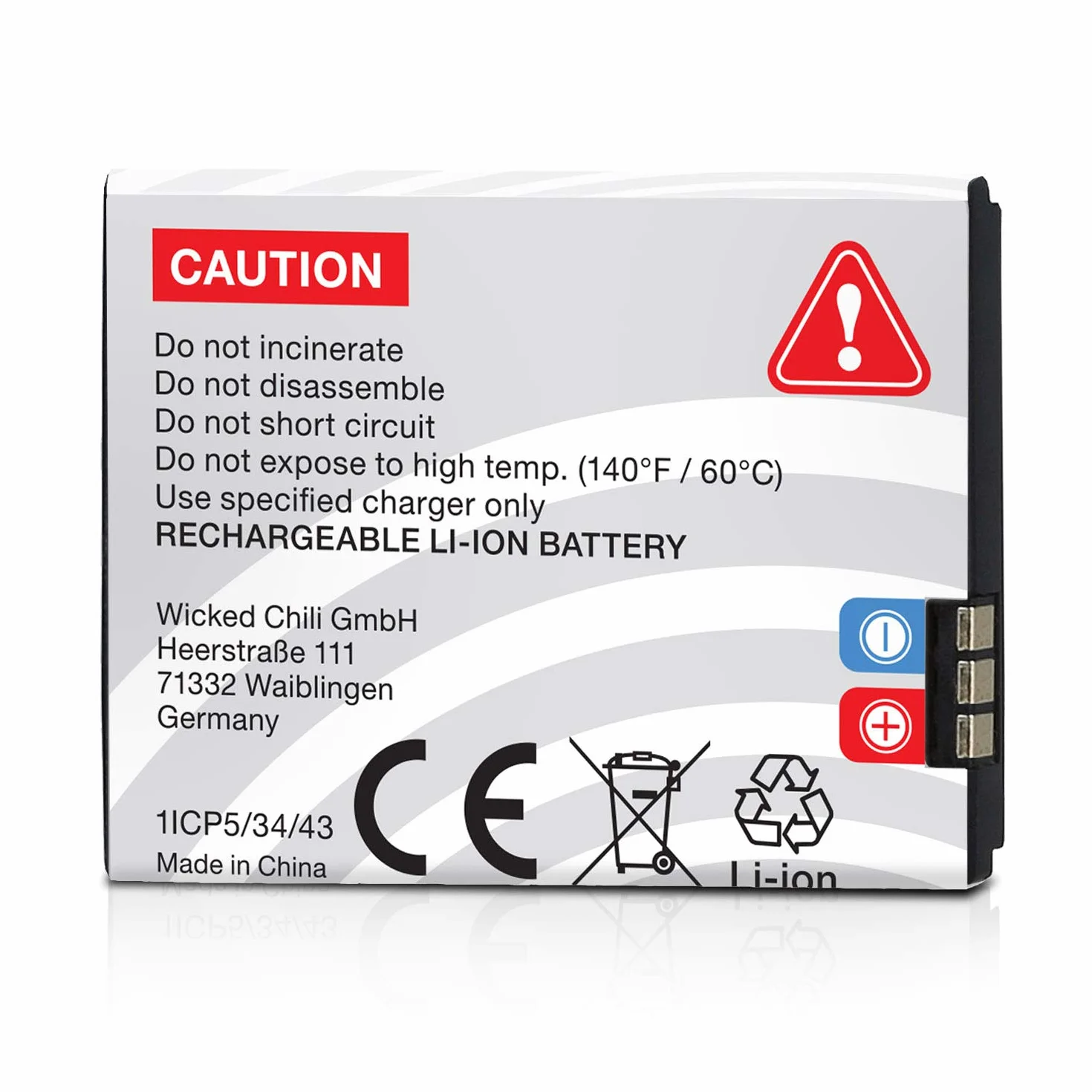 Wicked Chili 3 sztuki baterii kompatybilnych z AVM Fritz!Fon C5 / C4 / M2 / Fritzfon bateria zapasowa do oryginalnego AVM Fritz Fon 312BAT006, 312BAT016 (750 mAh Li-Ion)