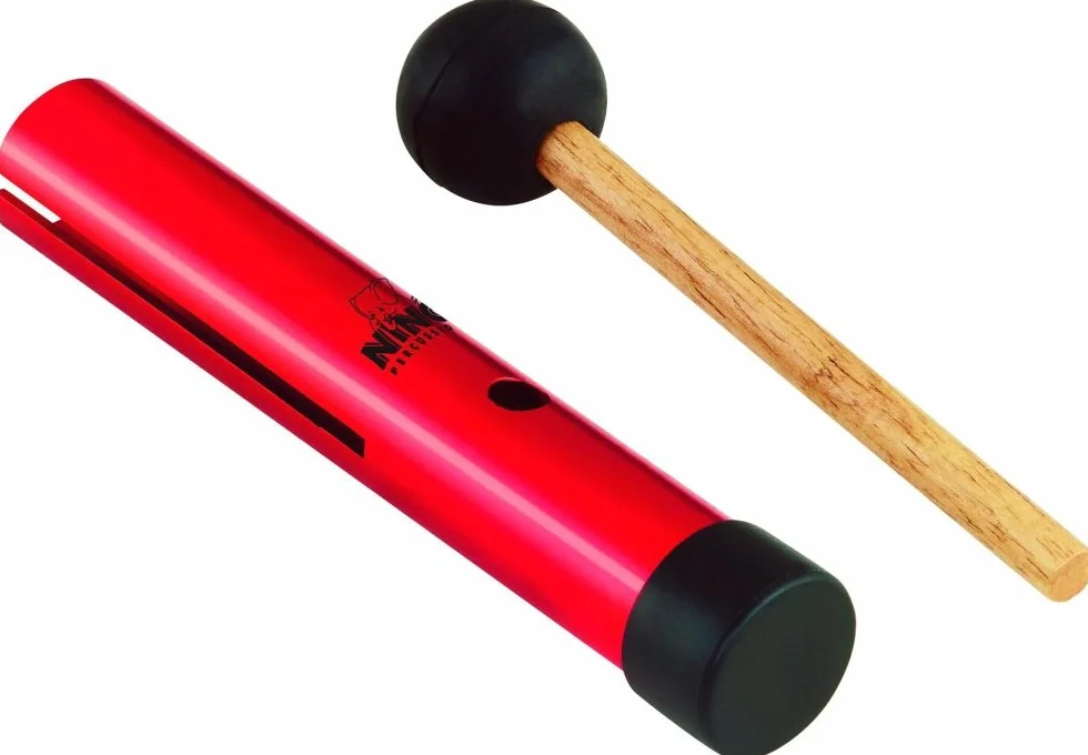 Nino Percussion Nino602R Wah Wah Tube z pałeczkami czerwony - NOT MADE IN CHINA