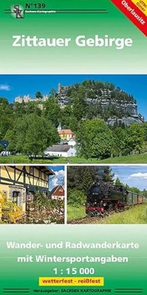 Zittauer Gebirge: Wander- und Radwanderkarte mit Wintersportangaben 1 : 15 000 wetterfest - reißfest