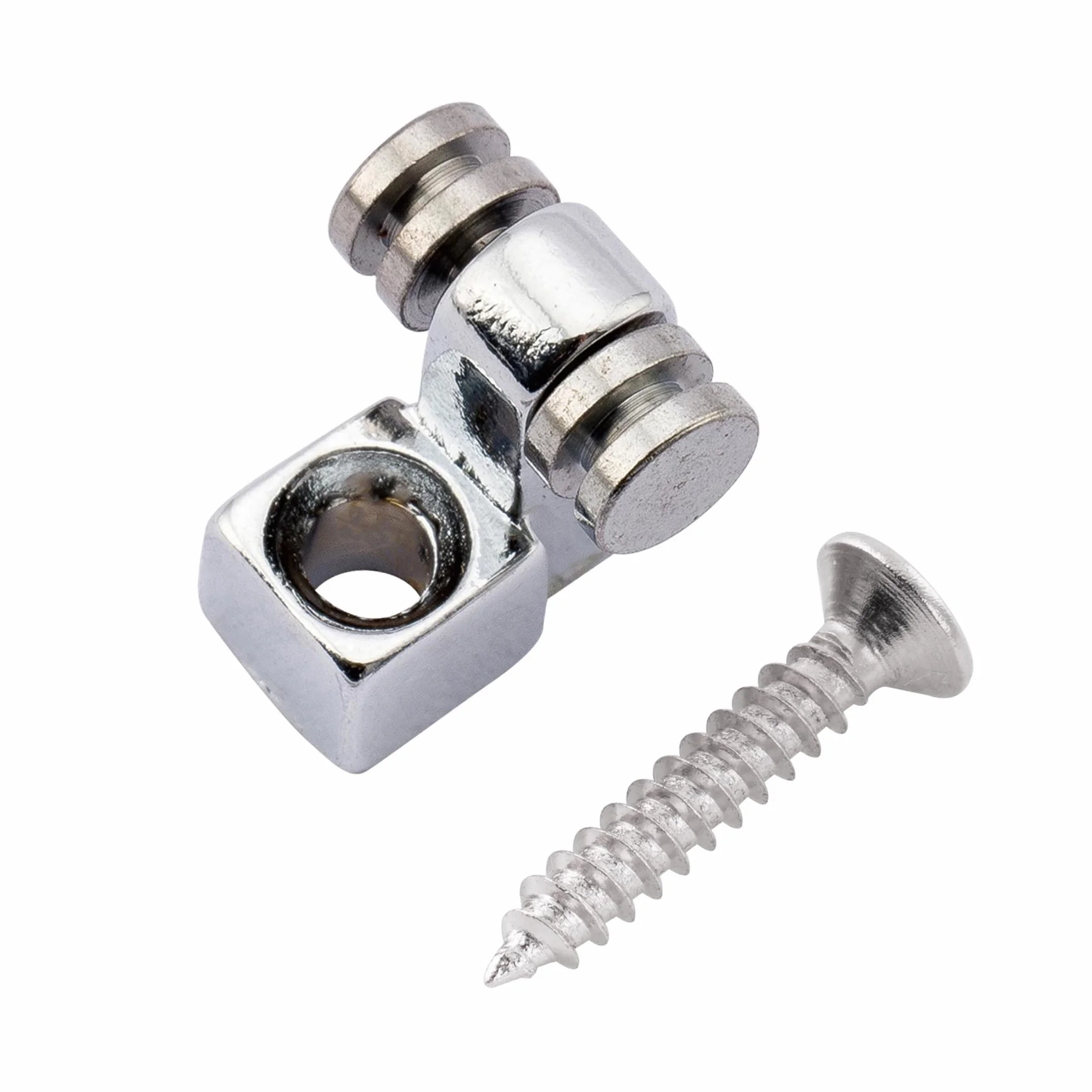 Musiclily Pro Stalowe Rolka Docisk Strun Roller String Guides String Trees Retainers do Gitary Elektrycznej Strat Tele, Chrom (2 szt.)