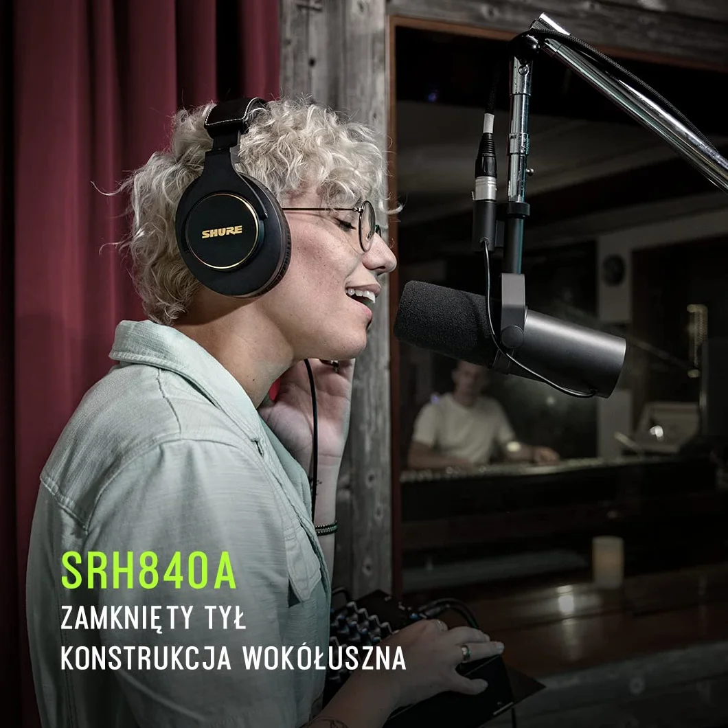 Shure SRH840A Profesjonalne słuchawki nauszne przewodowe do monitorowania 2022
