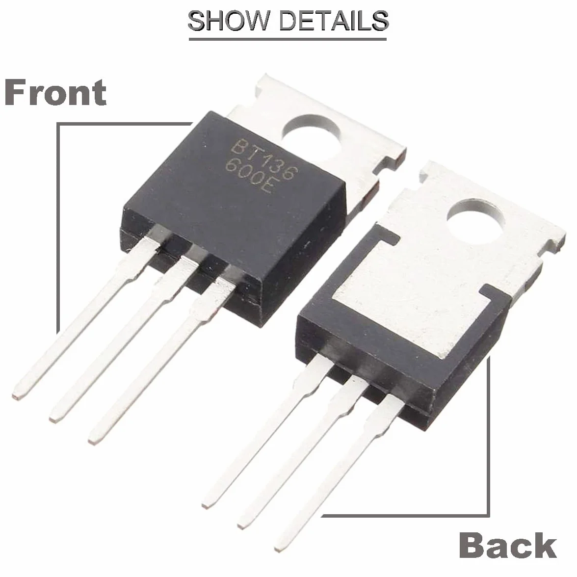 20 szt. BT136-600E Triak tyrystorowy, Gate Trigger 4A/600V TO-220AB-zastępuje BT136 BT136-600 BT136-600D z radiatorem podkładka z gumy silikonowej śrubokręt