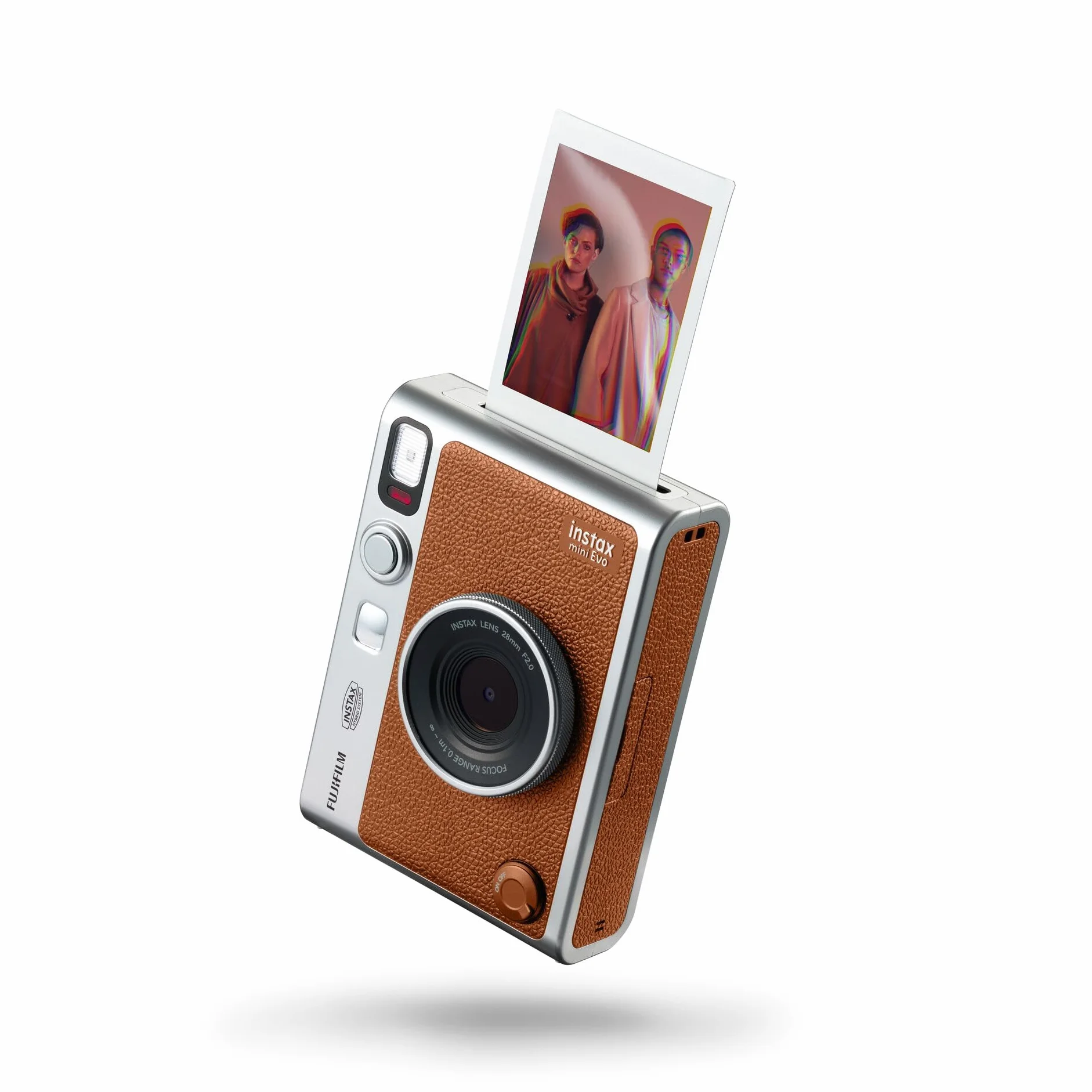 instax mini EVO hybrydowy aparat natychmiastowy z funkcją drukarki przenośnej, brązowy