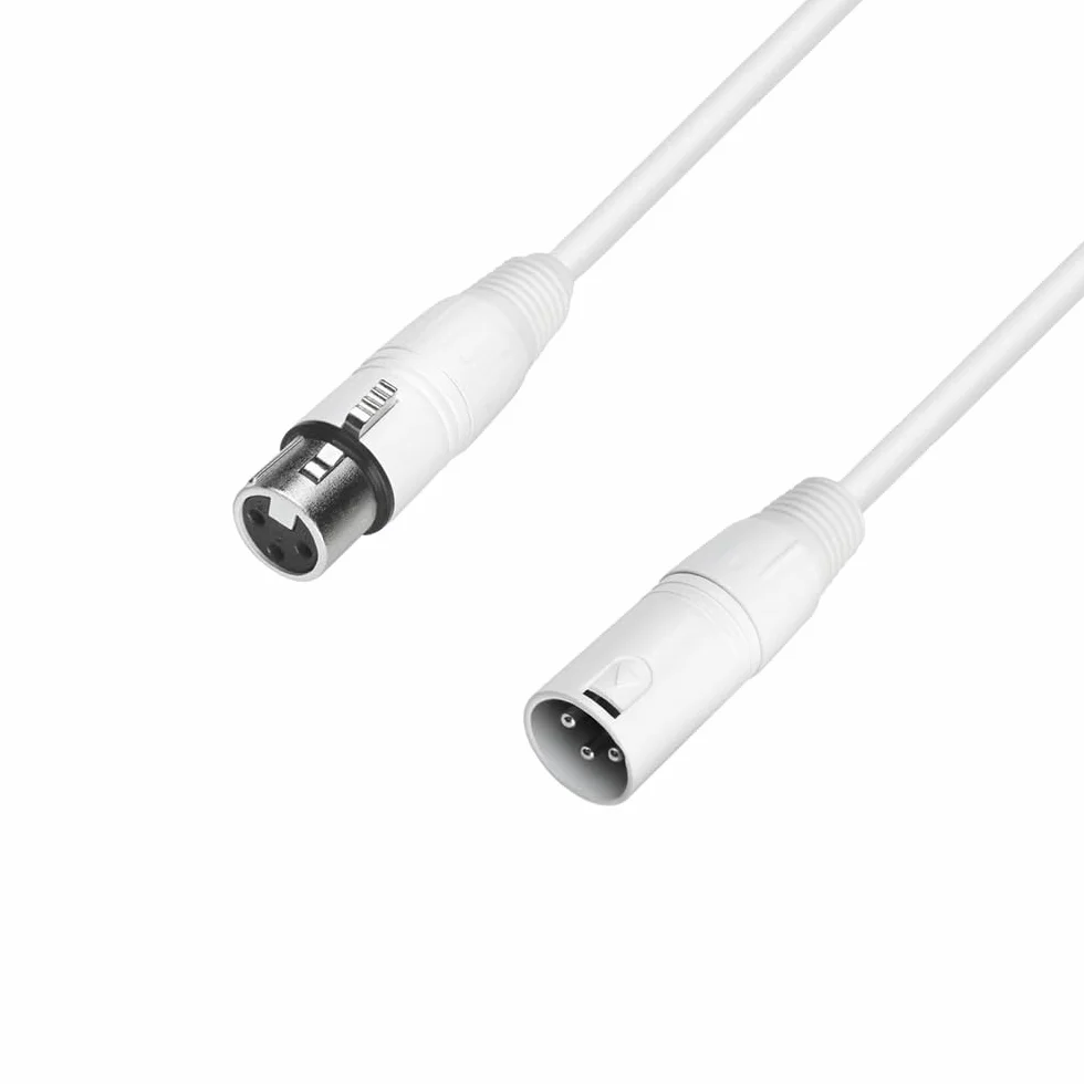 Ah Cables Snow Kabel Mikrofonowy, Biały, 2.5 m