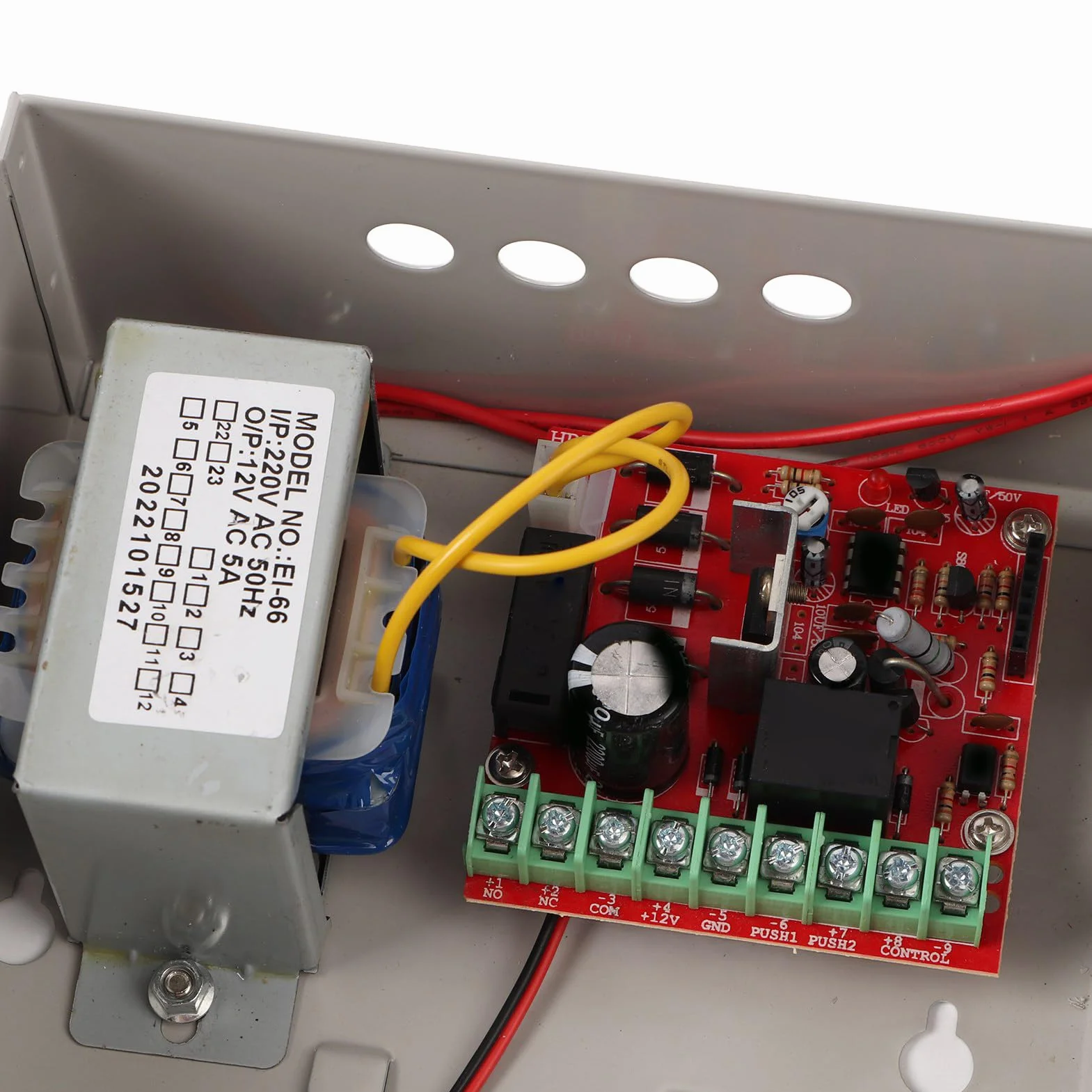 Skrzynka Zasilająca 5A Kontroler Zapasowy UPS do Systemu Ochrony Przed Wejściem Trwały materiał Metaliczny Skrzynka Rozdzielcza Zasilania 12V 220V