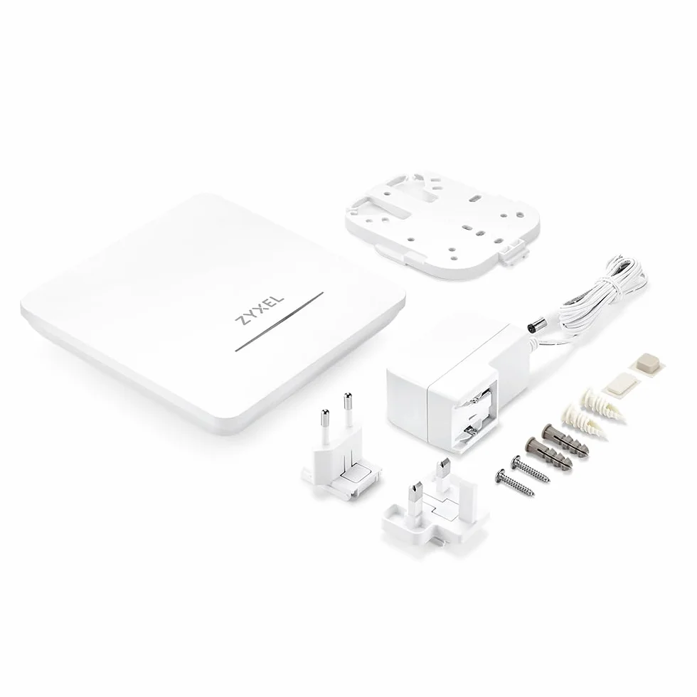 Zyxel 4-strumieniowe podwójne radio WiFi 7 BE6500 punkt dostępu | dla małych firm | Smart Mesh MLO | zasilacz sieciowy w zestawie | Nebula App/Cloud lub Standalone [NWA50BE PRO]