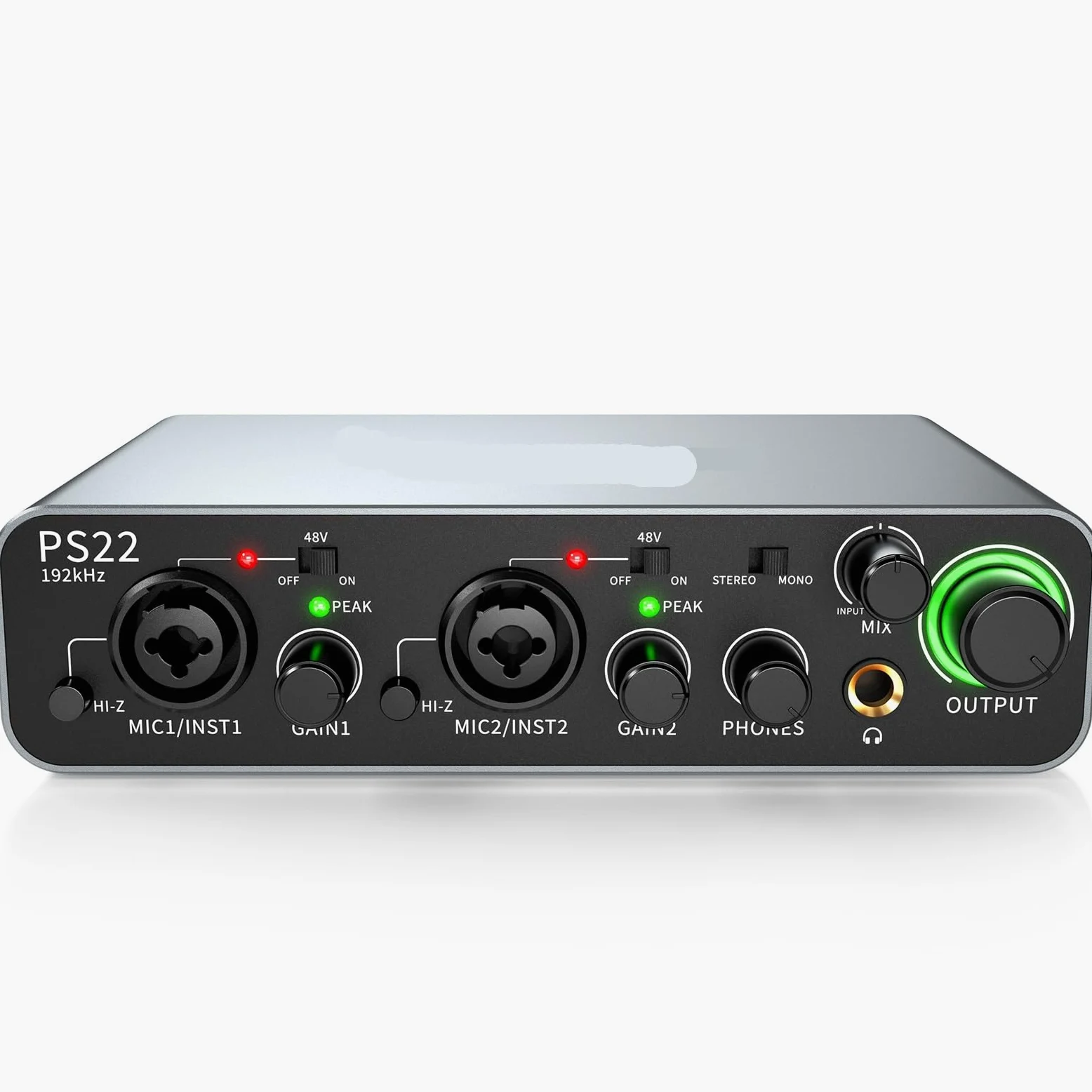 Interfejs audio dla komputera PC, przedwzmacniacz Pro 60 dB, 24 bity 192 kHz, podwójny interfejs USB,Uniwersalna Kompatybilność