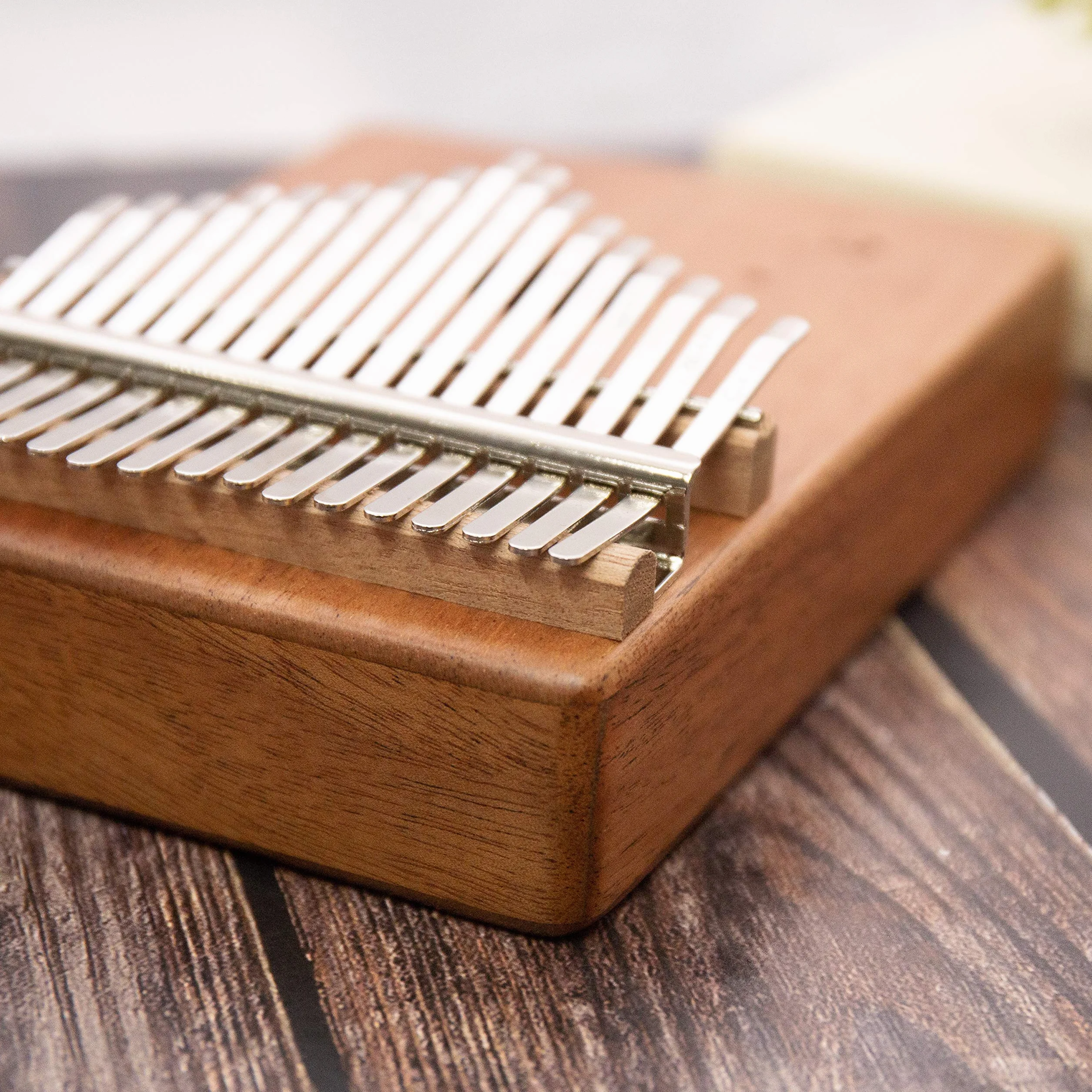 Kalimba 17 klawiszy kciuk palec fortepian - Mbira - solidny mahoń i przenośny, z torbą do przenoszenia i instrukcją obsługi