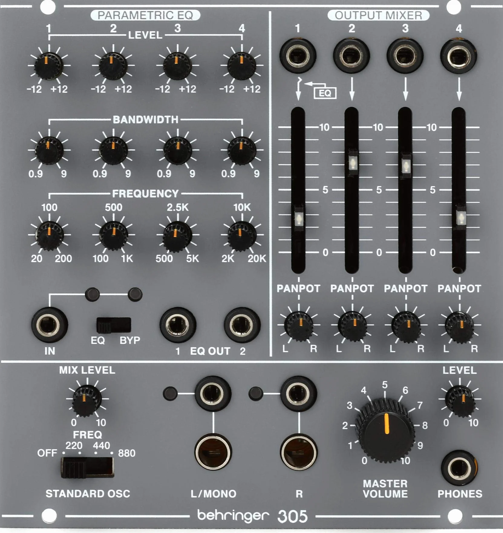 305 EQ/MIXER/OUTPUT