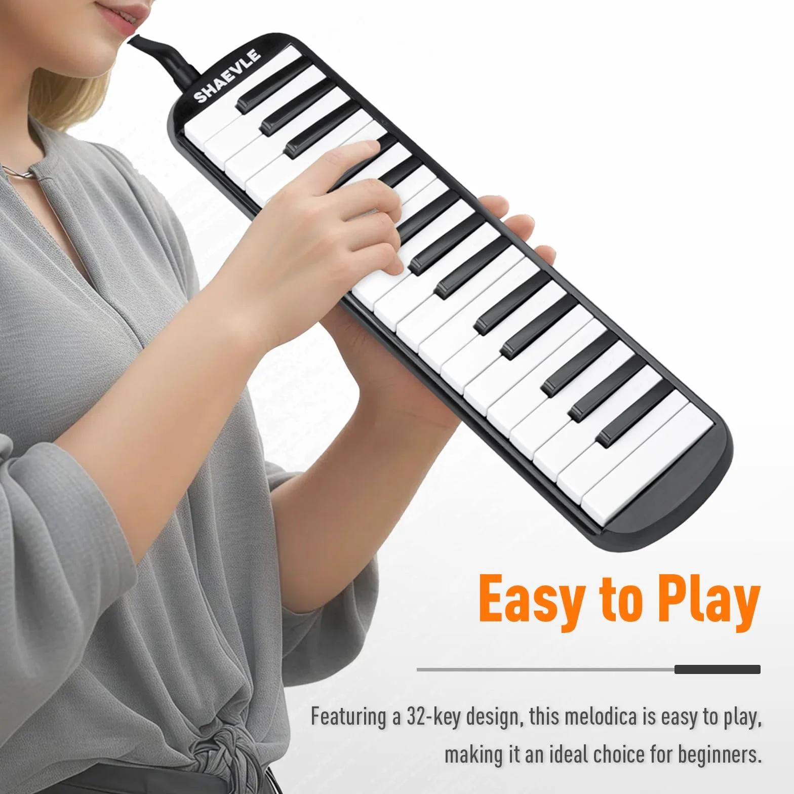 Melodica 32 klawisze Air Piano Keyboard z torbą instrument dla dzieci