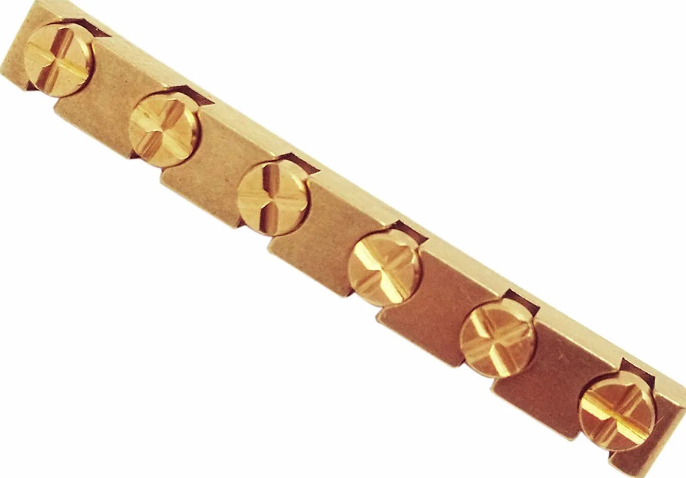 Guyker Gitara 42 mm regulowana mosiężna nakrętka - wysokość nakrętek dzwonkowych zamiennik kompatybilny z gitarą elektryczną w stylu Strat Tele ST TL