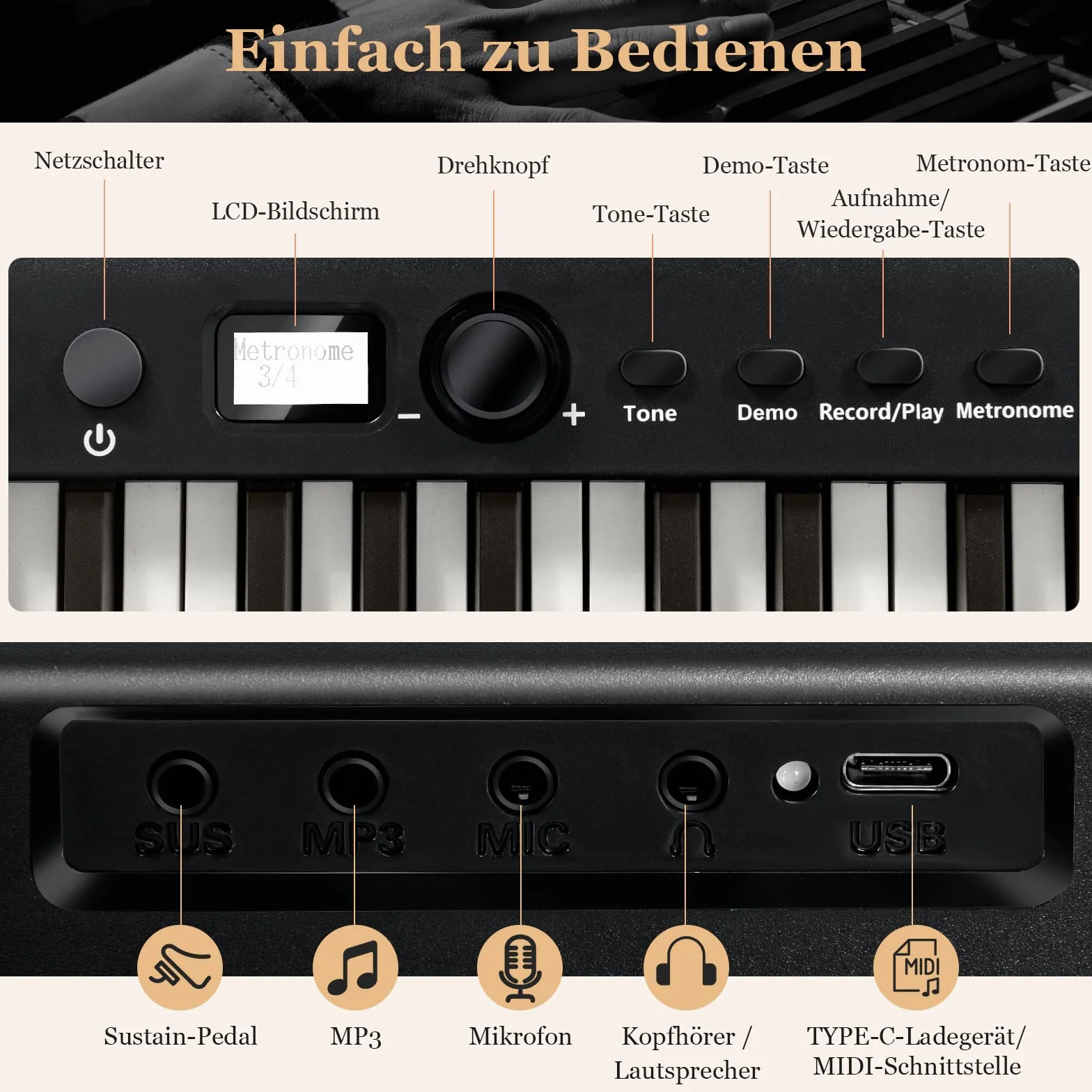 COSTWAY 88 klawiszy pianino elektryczne składane, cyfrowa klawiatura przenośna (128 rytmów, 128 tonów i 20 demo), zestaw pianina cyfrowego dla dzieci i dorosłych (czarny)