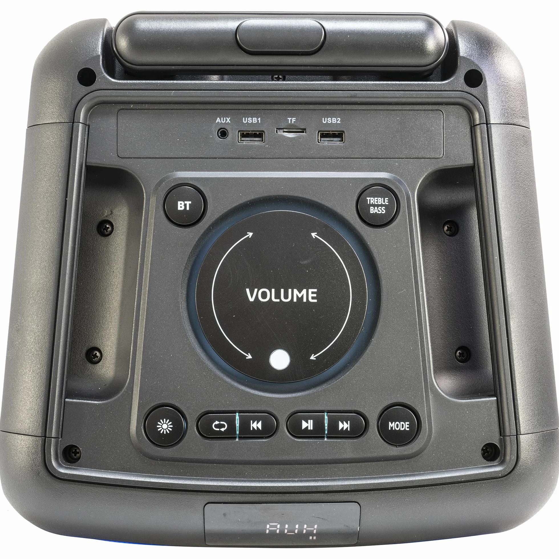 Ibiza - STREET-WAVE - Przenośny głośnik akumulatorowy 8"/400W z Bluetooth, USB i microSD - efekt WAVE LED i bezprzewodowe połączenie TWS - Czarny
