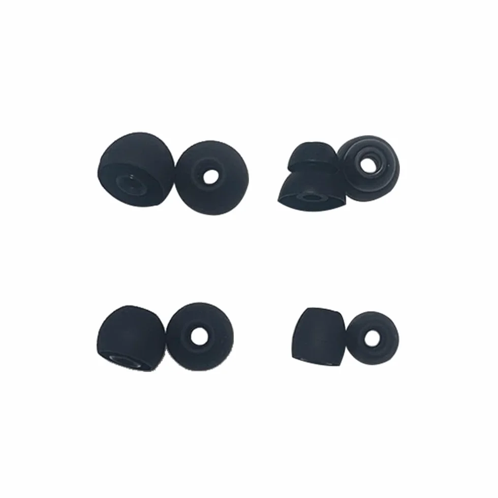 4 Pary Zamiennych Zatyczek do Uszu do Beats Powerbeats Pro/Powerbeats 3/Powerbeats 4, 4 Rozmiary Silikonowych Końcówek do Uszu 4mm (Czarny)