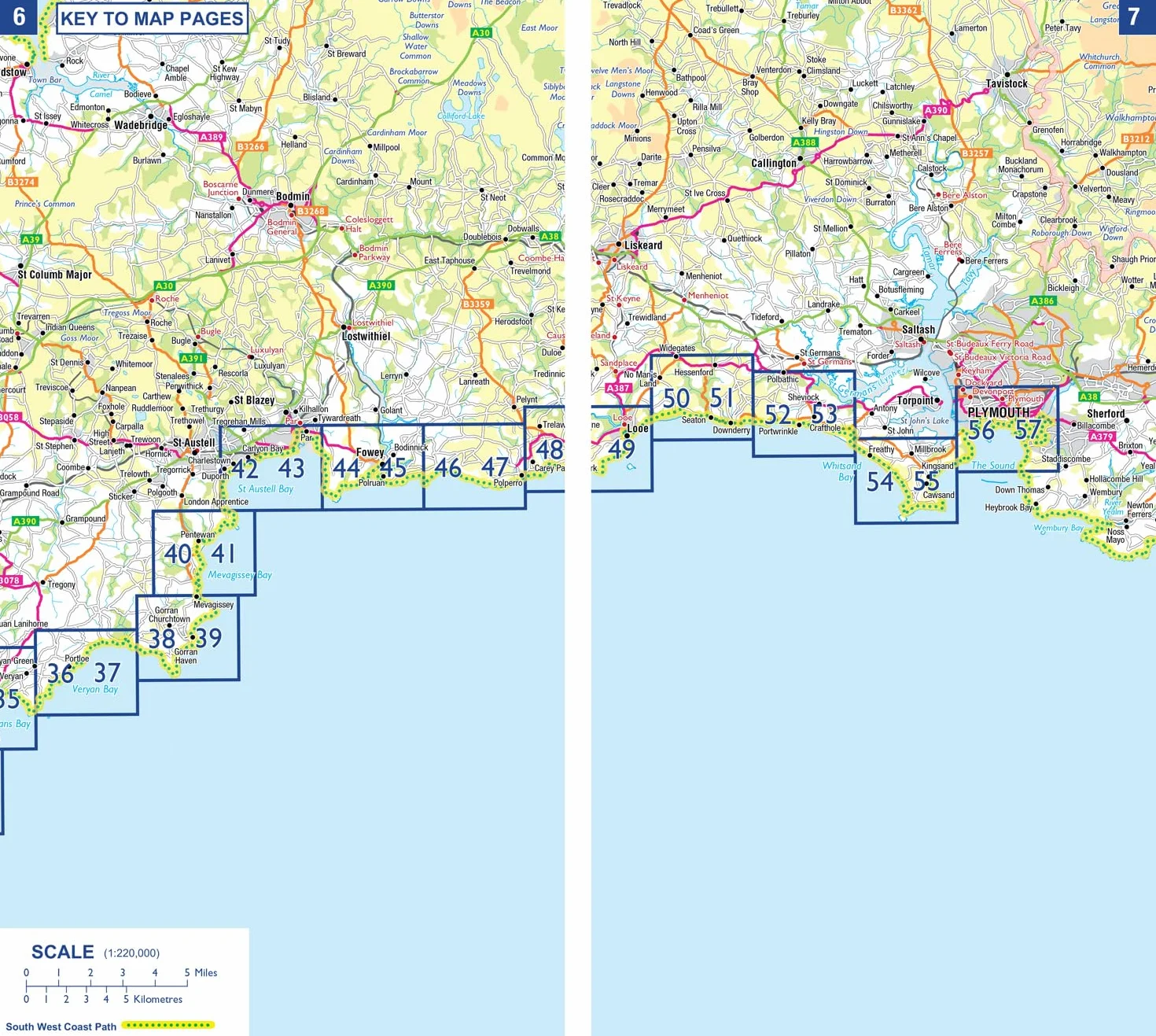 South West Coast Path 3 – South Cornwall: with Ordnance Survey mapping