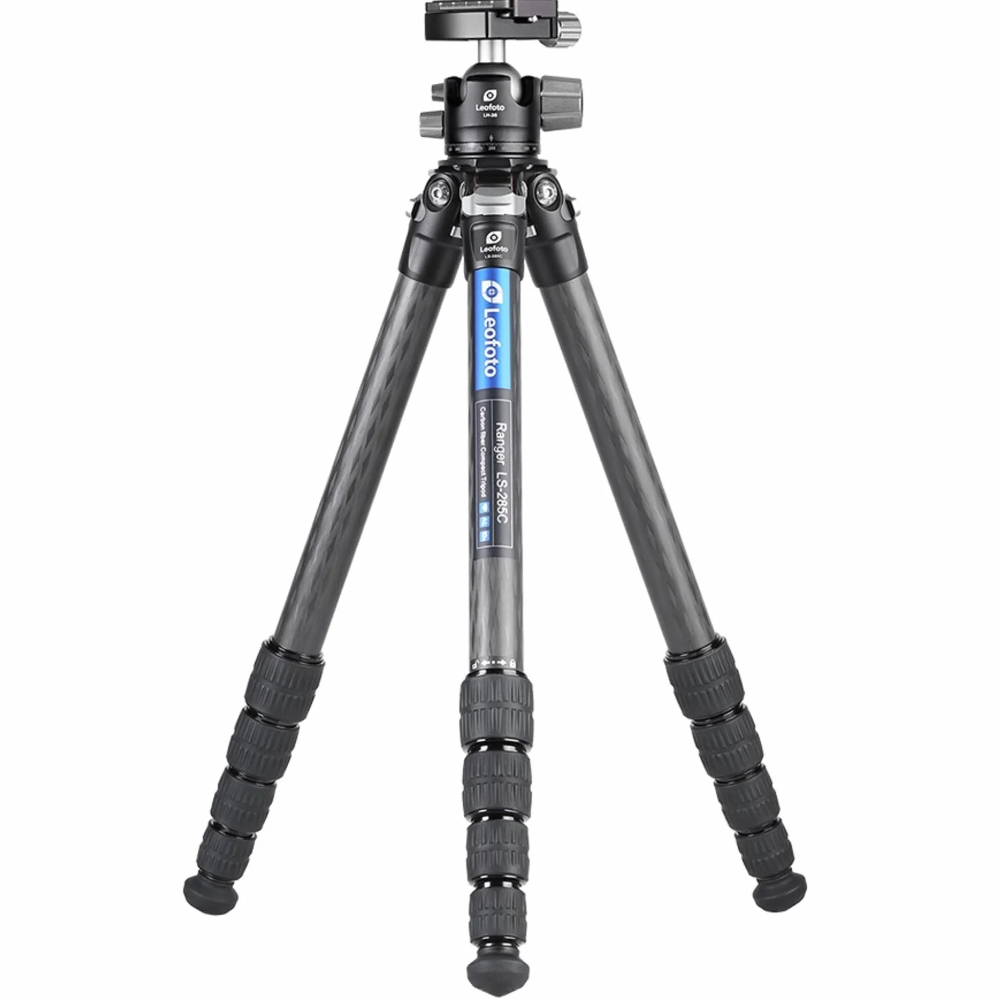 Leofoto Ranger - Statyw węglowy z głowicą kulową - nogi regulowane pod 3 kątami - idealny do fotografii makro - LS-285C+LH-36