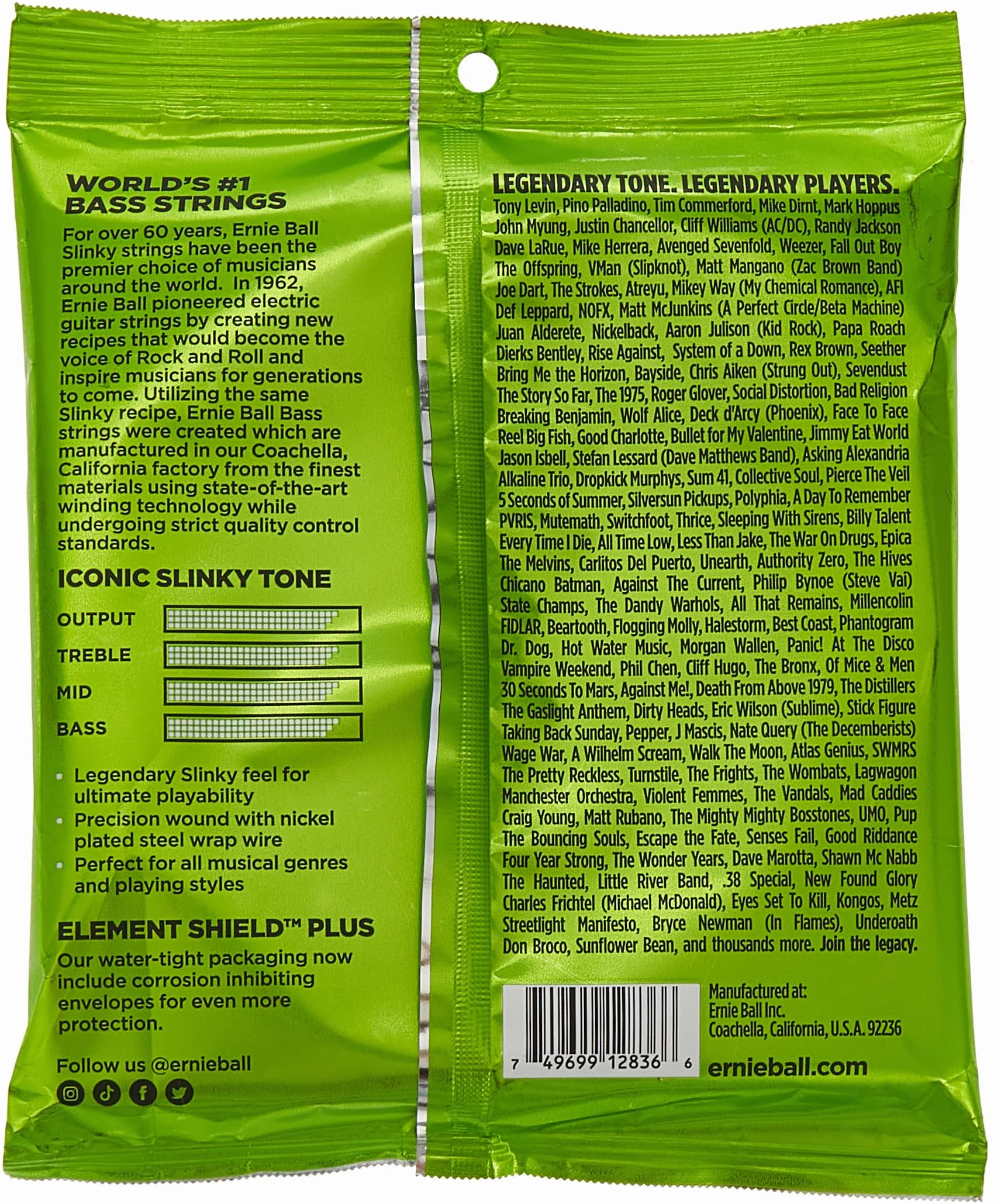 Ernie Ball Regular Slinky 5-String Nickel Wound Electric Bass Strings - 45-130 Gauge