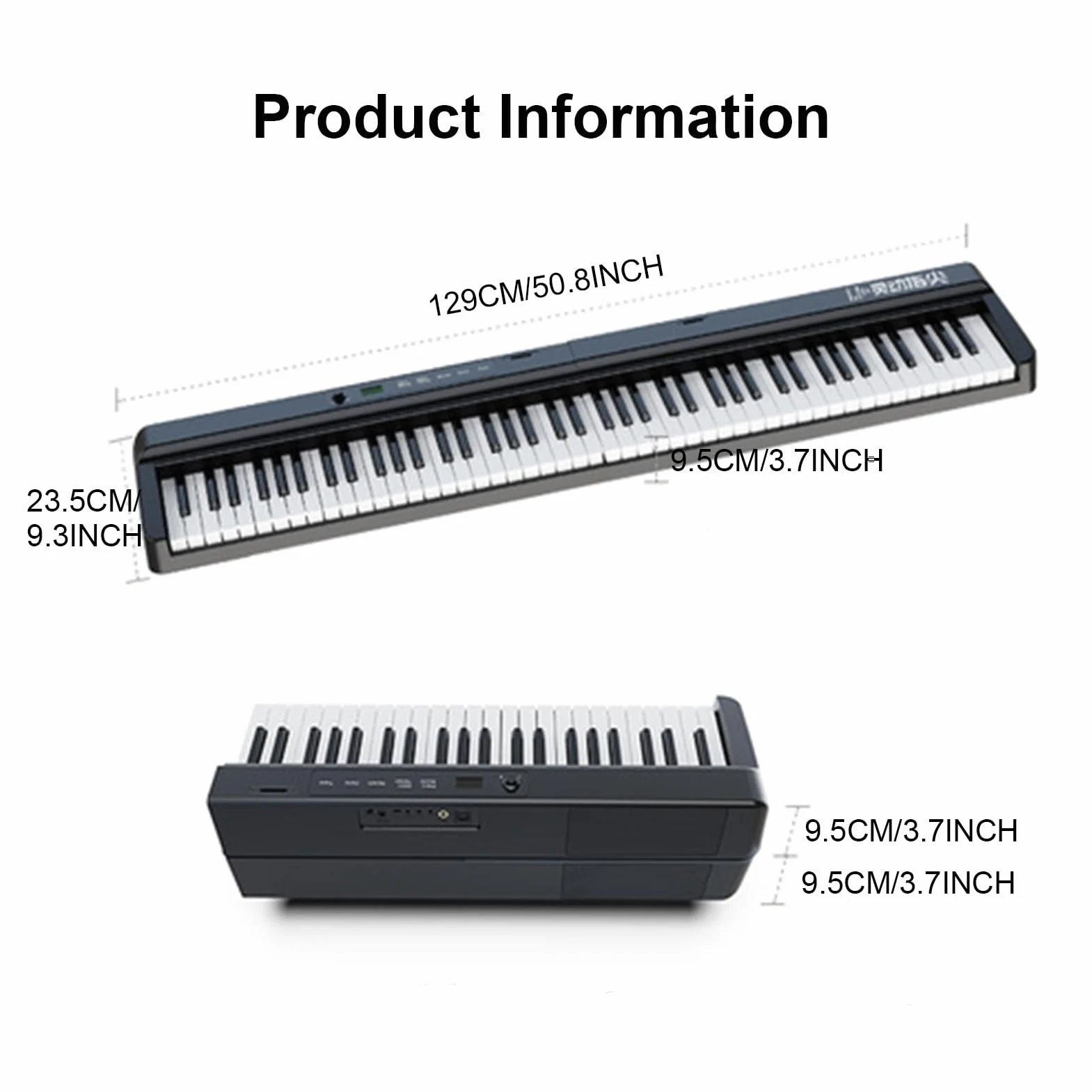 88 Keyboard, klawiatura akumulatorowa z Bluetooth MIDI, składane pianino cyfrowe, przenośne, pełnowymiarowe, dotykowe, elektryczne pianino, wbudowane dwa głośniki, dla początkujących i profesjonalistó