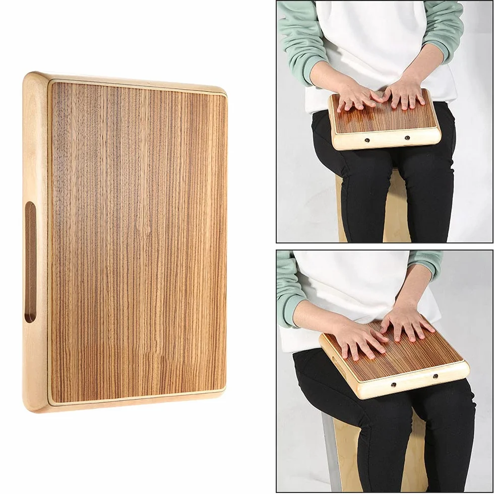 Btuty Compact Travel Cajon Flat Hand Drum Percussion Instrument