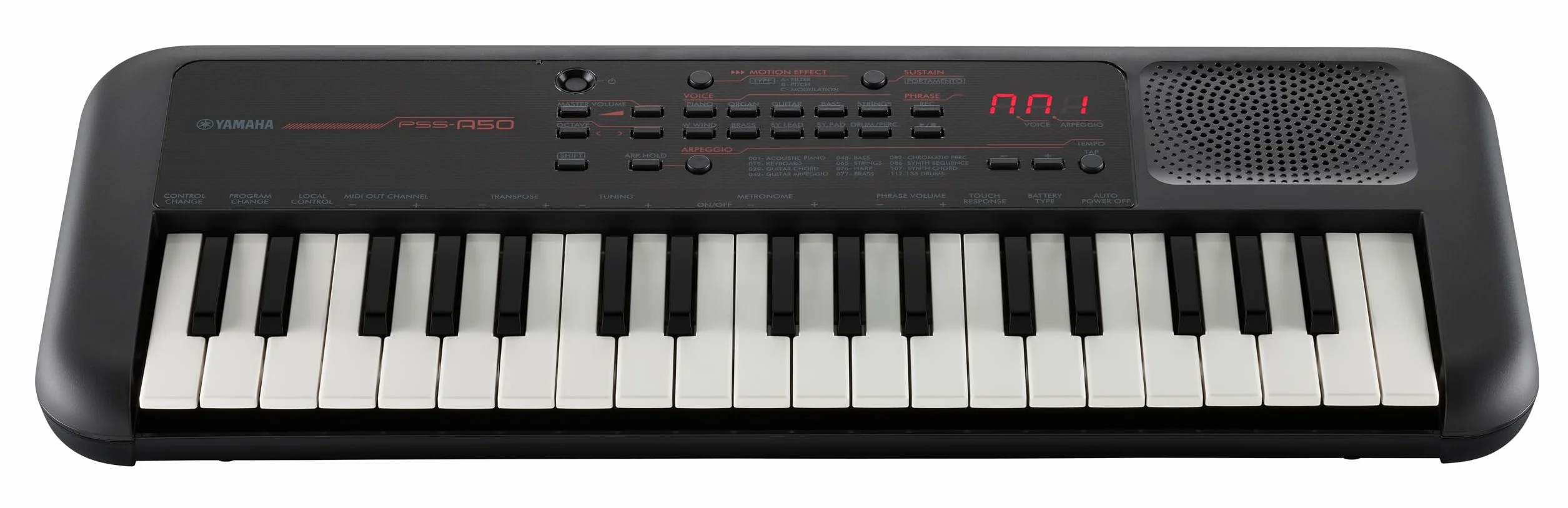 Yamaha Keyboard, Czarny, 37 Klawiszy, 50.6 x 20.1 x 5.4 cm