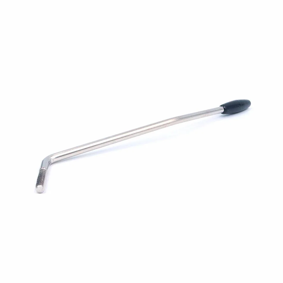 Alnicov 5 mm Tremolo Arm Thread Tremolo Arm do ST Squier gitara elektryczna chrom z czarną końcówką