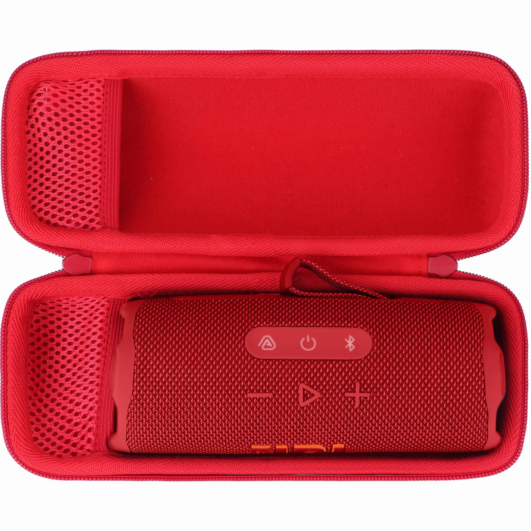 Lebakort Twarde etui kompatybilne z JBL Flip 7/6/5/4 wodoodporny przenośny bezprzewodowy głośnik Bluetooth czerwona obudowa