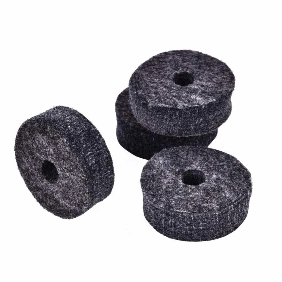 Alomejor Cymbal akcesoria zamienne filc cymbal Hi-Hat sprzęgło filcowe nakrycie głowy kubek filcowe rękawy z podstawowymi nakrętkami skrzydełkowymi i podkładką talerzową do zestawu perkusyjnego