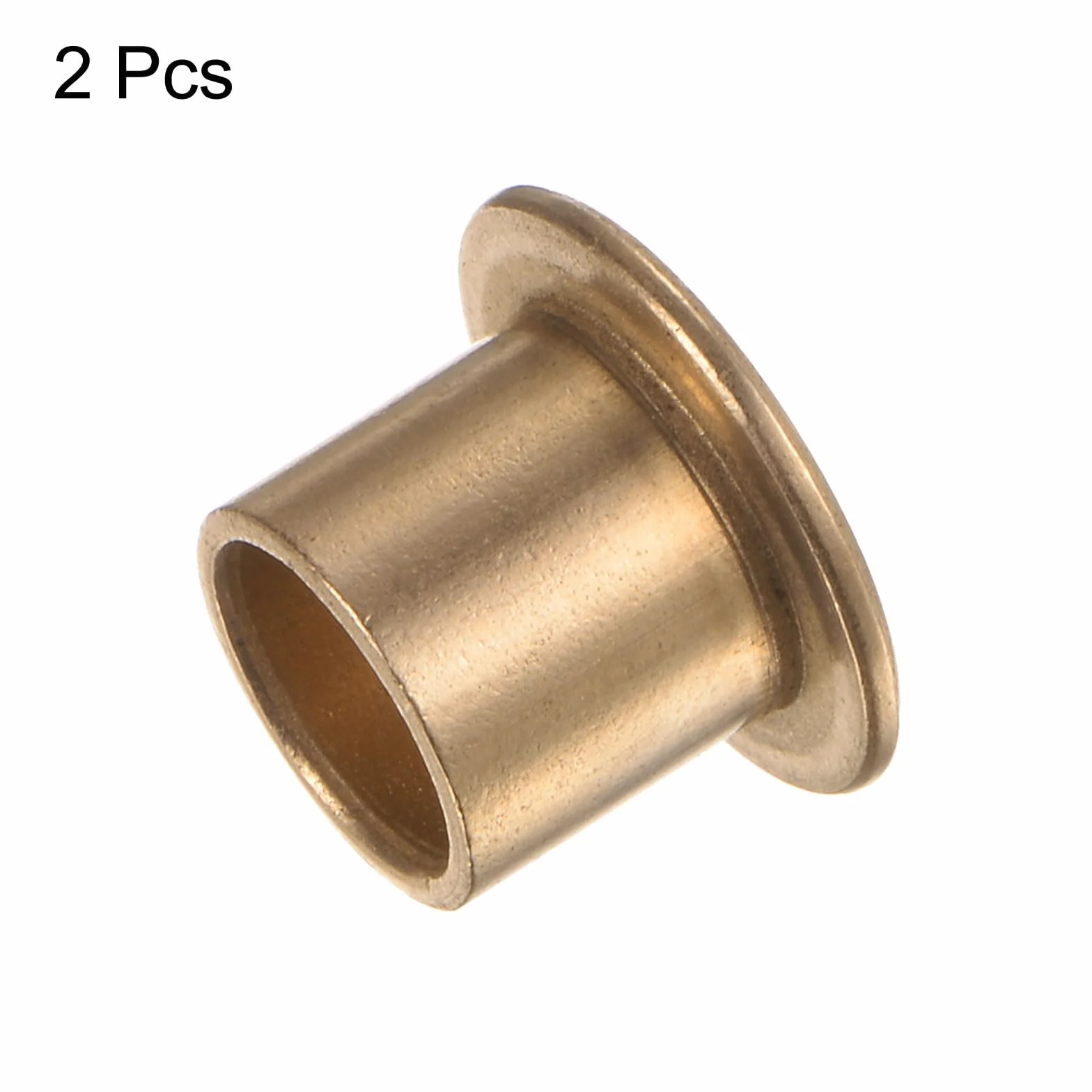 QUARKZMAN 2 szt. tuleja łożyska kołnierzowego 8 mm otwór 10 mm AD 10 mm długość 1,2 mm kołnierz grubość brązu tuleja samosmarujące tuleje ślizgowe tuleja do instalacji przemysłowych