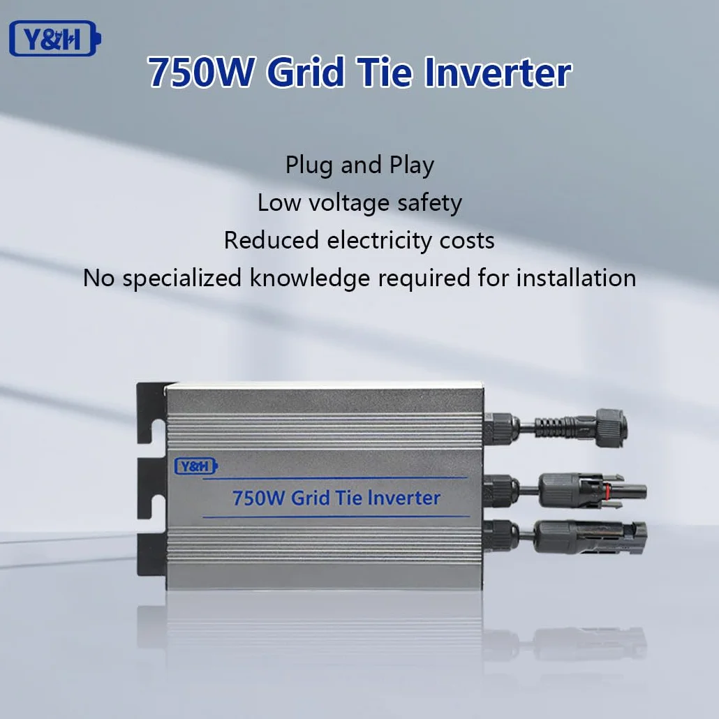 Y&H 750 W Grid Tie Micro falownik MPPT wejście solarne 24-60 V AC 220 V wyjście do panelu słonecznego 24 V 36 V