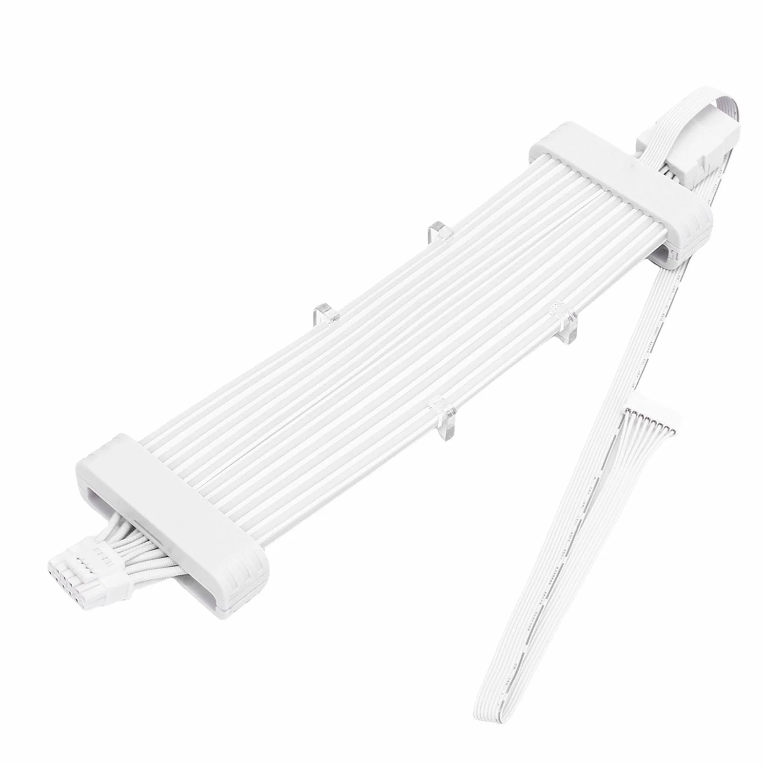 Acouto Kabel Zasilacza ARGB 5V Taśmy LED do Komputera PC Przedłużacz Zasilacza Płyty Głównej Linia Neonowa Dekoracja Obudowy Komputera GPU-16 Biały Kontroler SK3 Biały Używany Obudowa Paska H Kabel