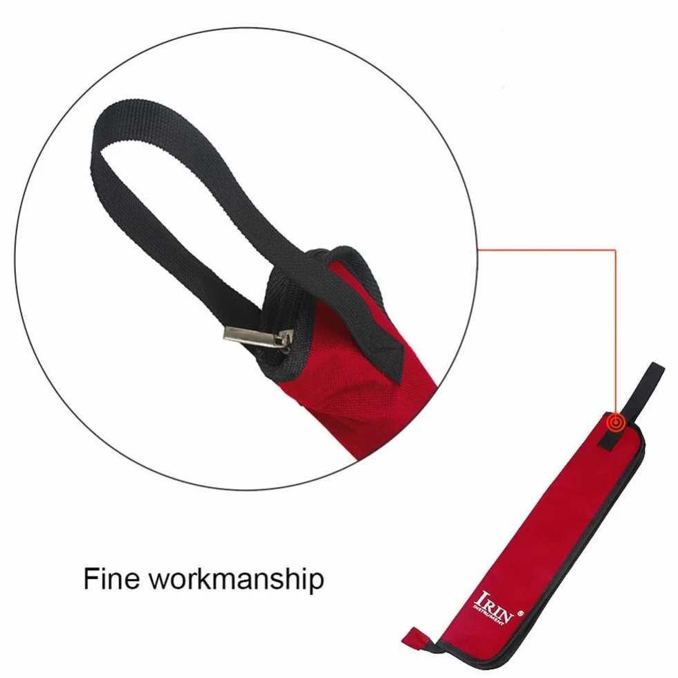 Drumstick Halter Tasche Bag Holder Drum Stick Bag, Drum Stick Lagerung Hängende Tasche Drumstick Portable Handtasche Mit Griff 5 Farben Erhältlich - Schwarz/Rot/Grün/Blau/Pink(rot)