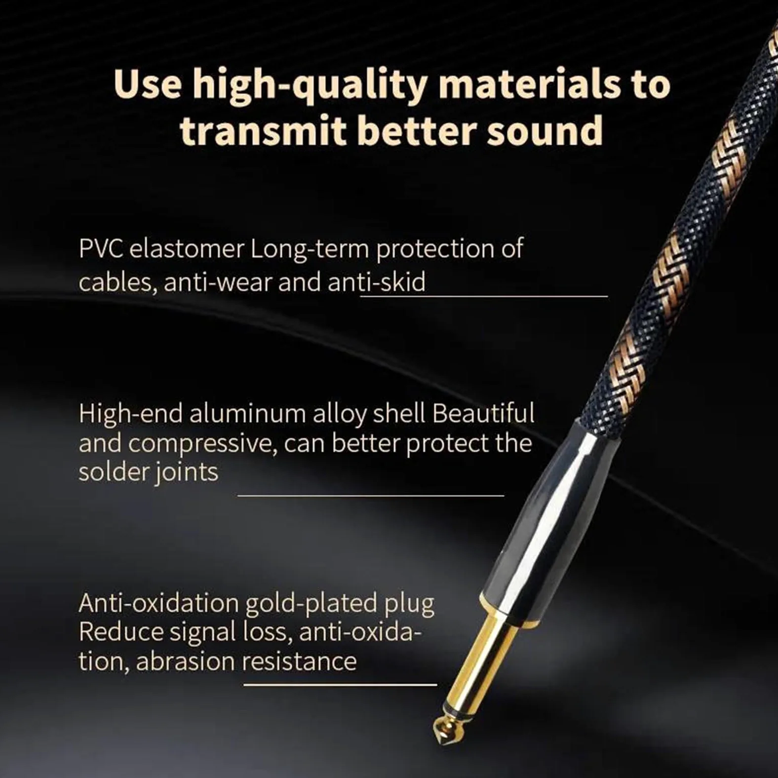 Pro Audio kabel Kabel 3,5 Mm Jack Do 6,5 Mm 6N Do Mikrofonu Wzmacniacza Gitarowego Odtwarzacza CD, Głośnika(2m)
