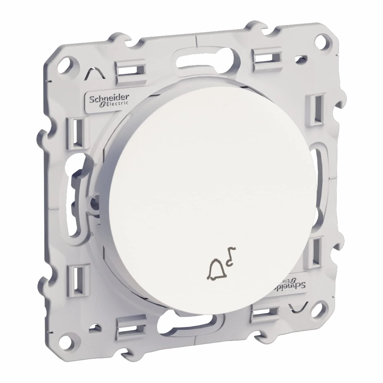 Schneider Electric S520246 Pierścień z symbolem push, biały