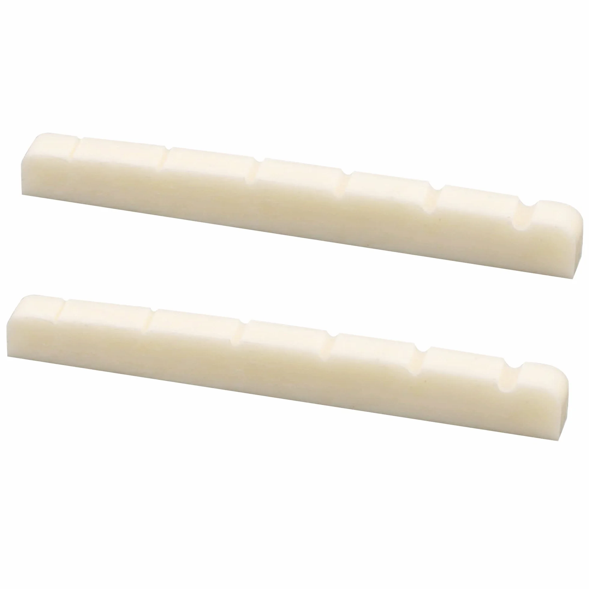 Musiclily 42mm Kość Siodełko Nut do Gitary Elektrycznej 6-strunowej Fender Strat Tele 42x3,5x4,5mm(2 szt.)