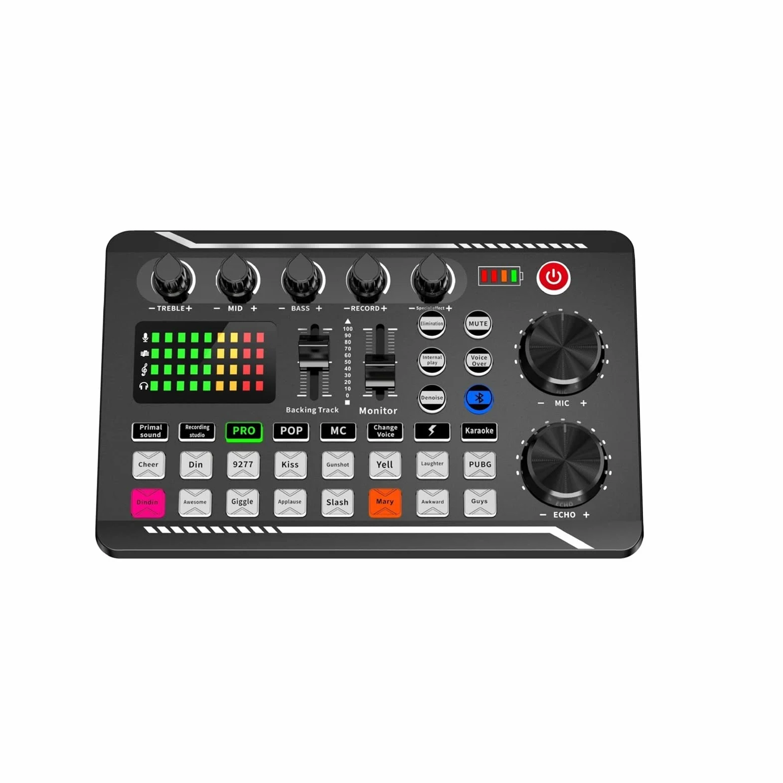 Mikser dźwięku, F998 Audio USB Zewnętrzna karta dźwiękowa mikrofon Personal Entertainment SEADST STREAM STREAM NA PC PC PONIG INFORMACJA Numer modelu komputerowego Łatwy w użyciu i sterowaniu (Color
