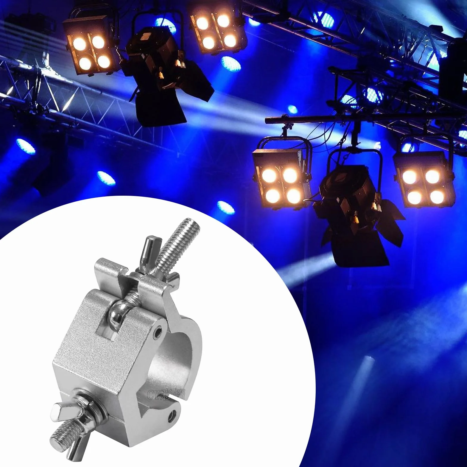 8 sztuk Zacisk do oświetlenia scenicznego, zacisk kratownicy 28-35 mm, zaciski do oświetlenia scenicznego, haki ze stopu aluminium do belek kratownic zaciskowych nośność 80 kg do standardowych