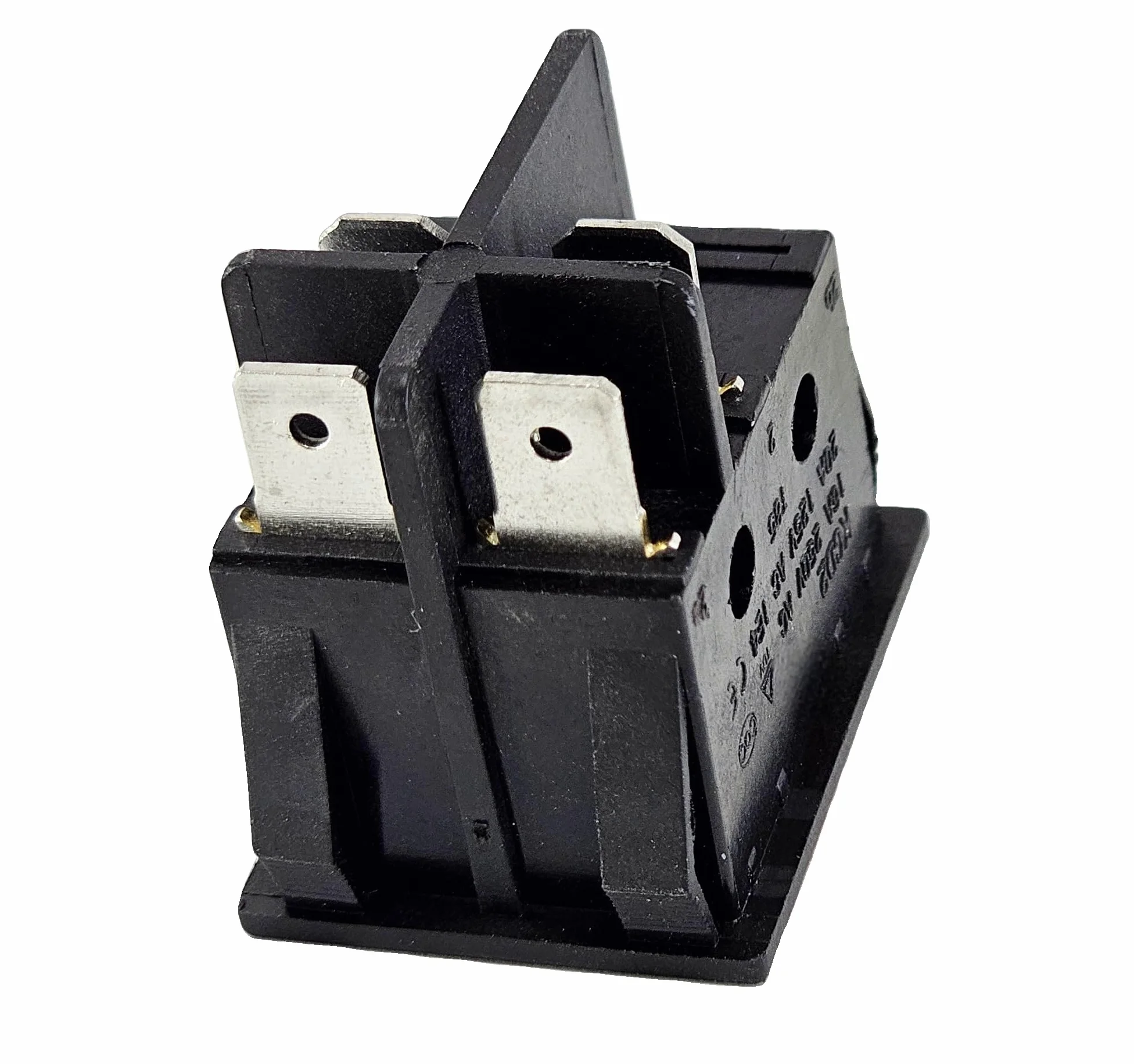 Przełącznik kołyskowy z wodoszczelną osłoną, 2-biegunowy (4pin), 16 A, 250 V AC, 30 x 22 mm, zielony kołysk, podświetlany
