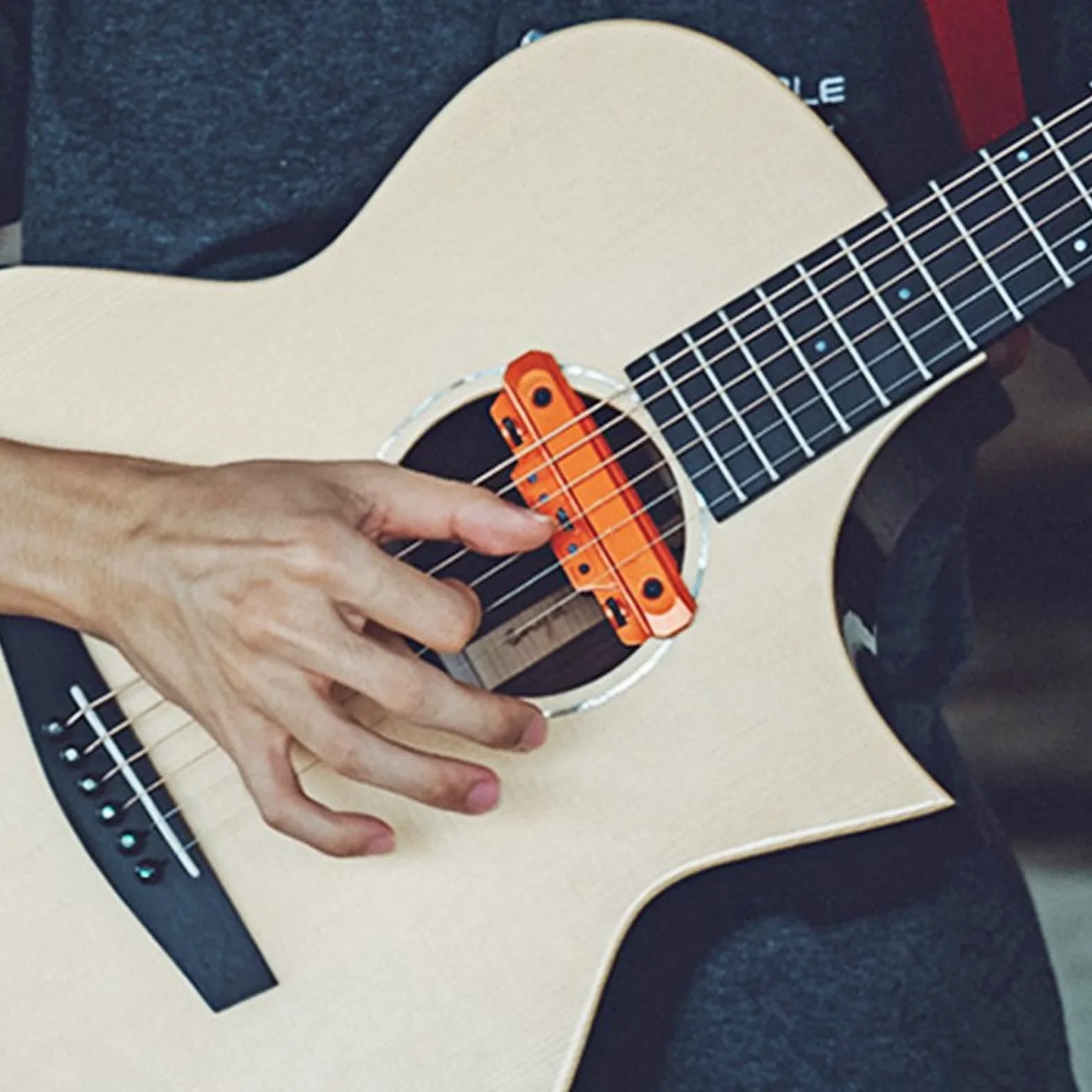 Guitar Pickup Pickup Zestaw Do Profesjonalnego Wzmacniacza Akustycznego Wzmacniacz Dźwięku Dźwiękowe Instrumenty Muzyczne Odbiór gitary elektrycznej(Orange)